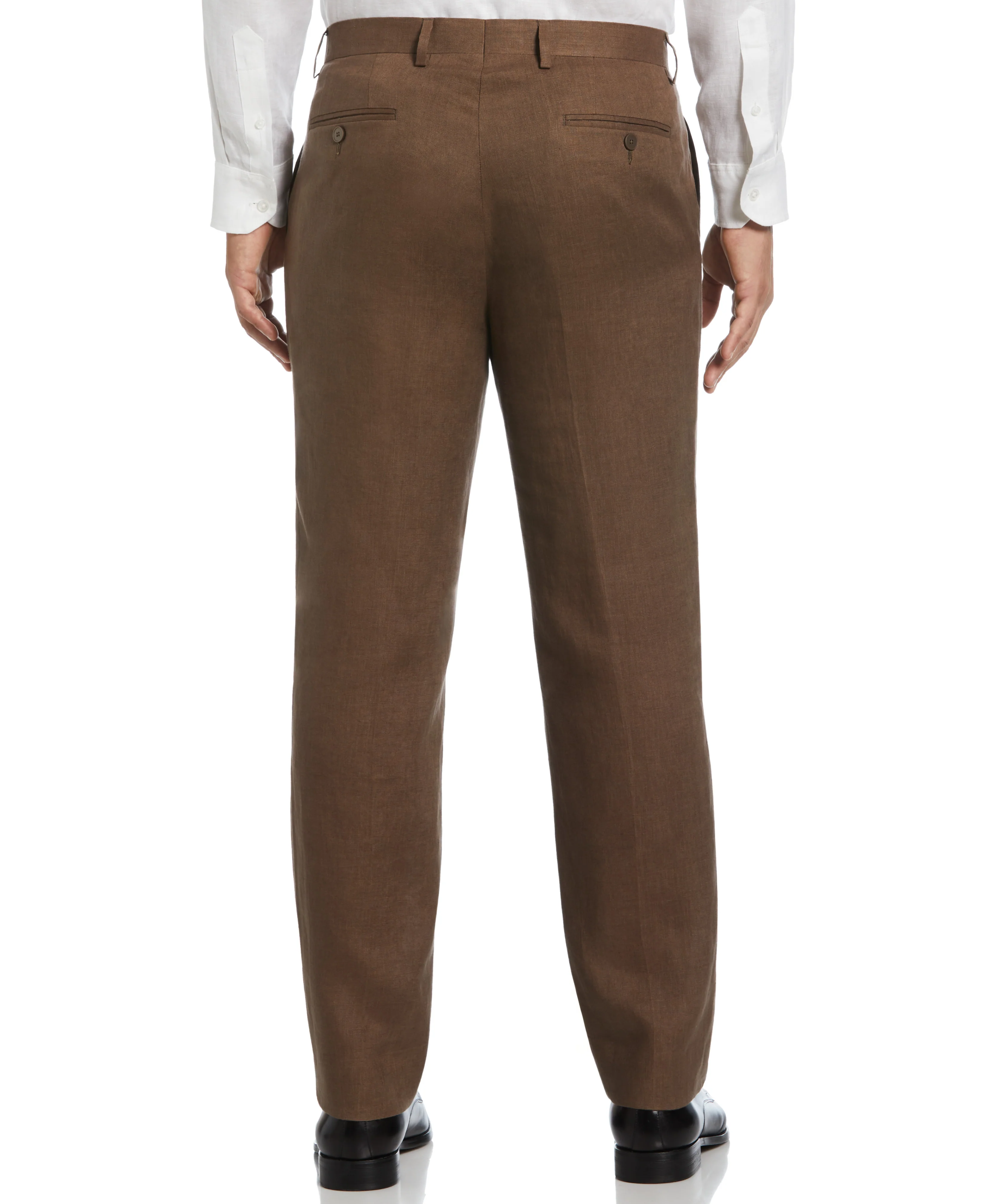 100% Linen Solid Flat Front Pant - Image 5