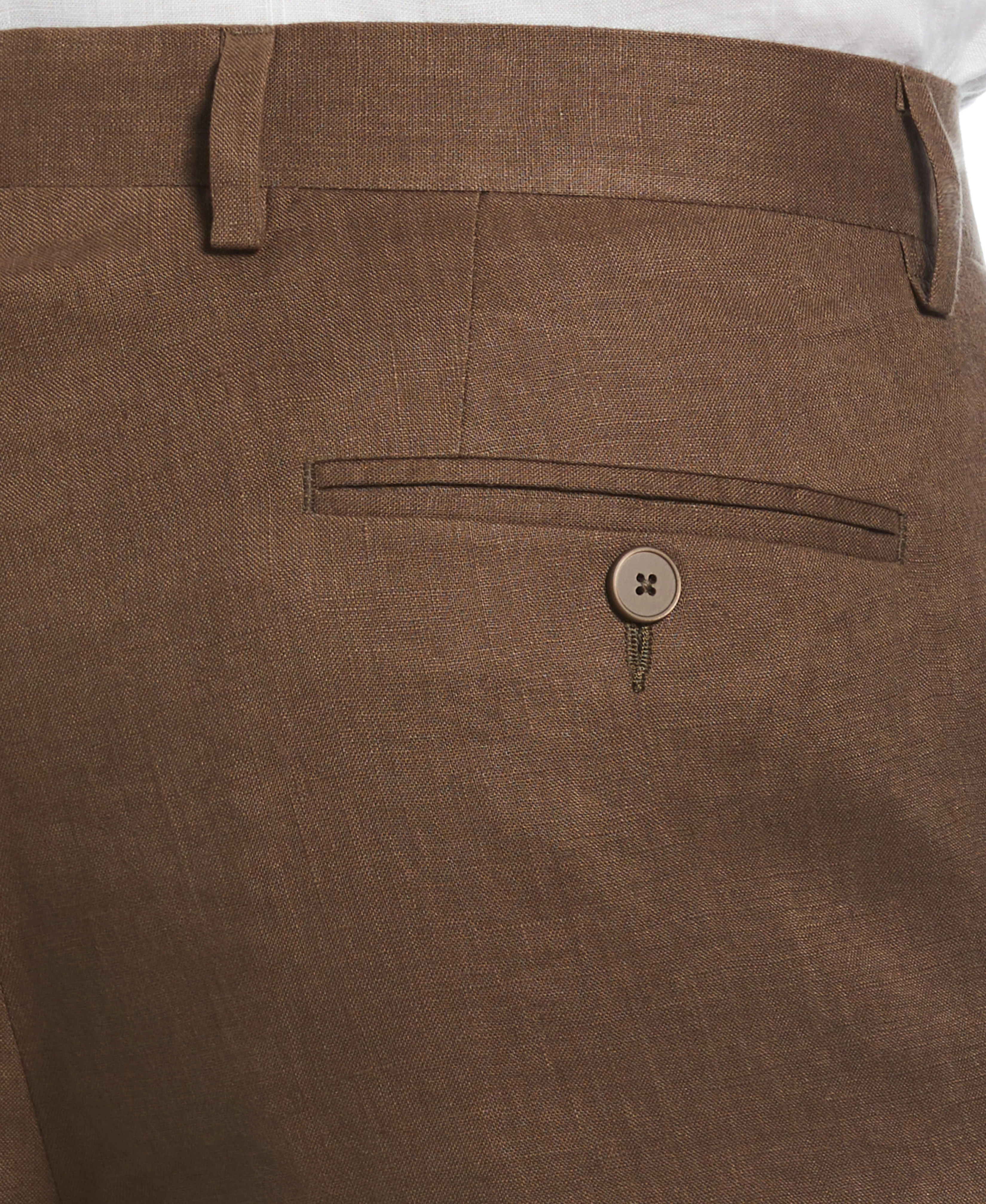100% Linen Solid Flat Front Pant - Image 6