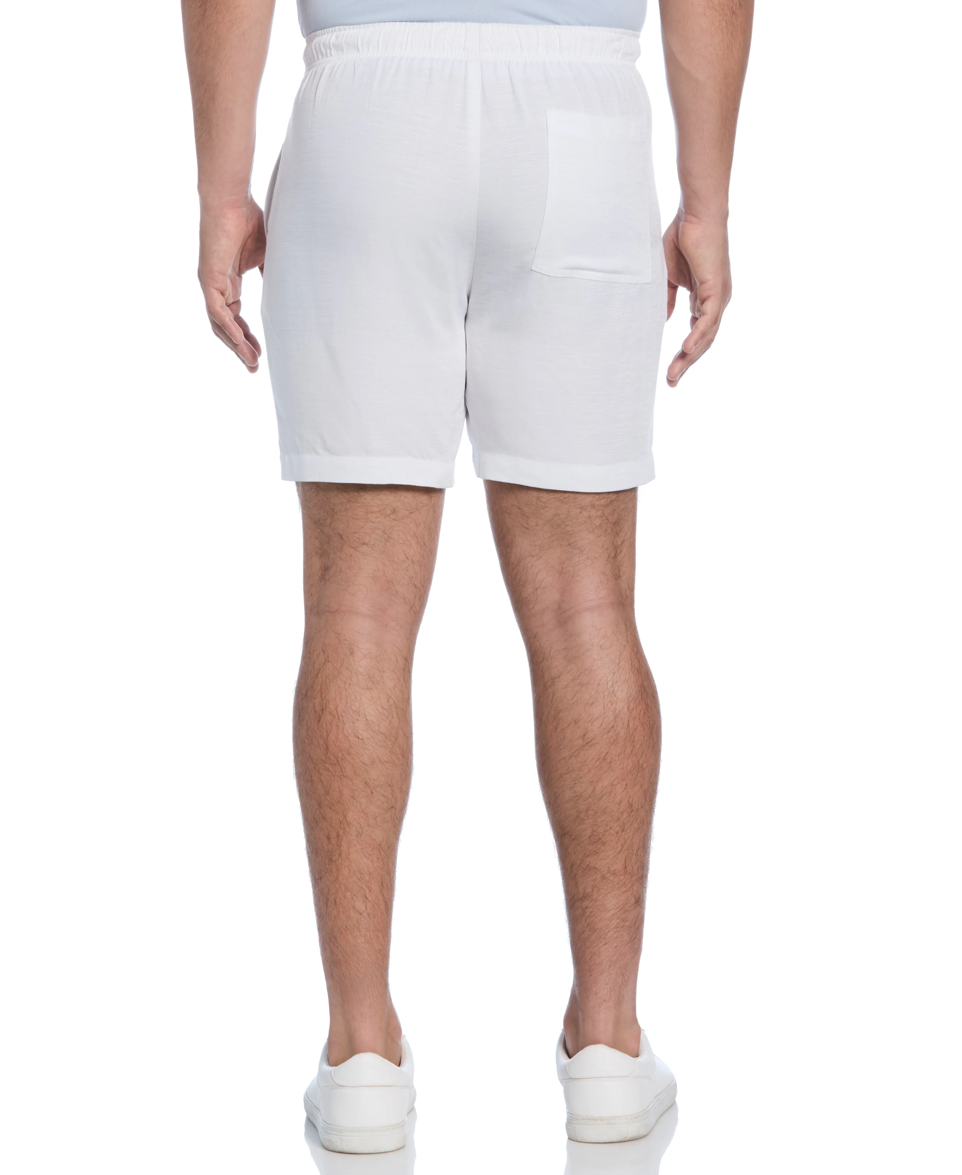 Solid Textured Pull On Drawstring Shorts - Image 11