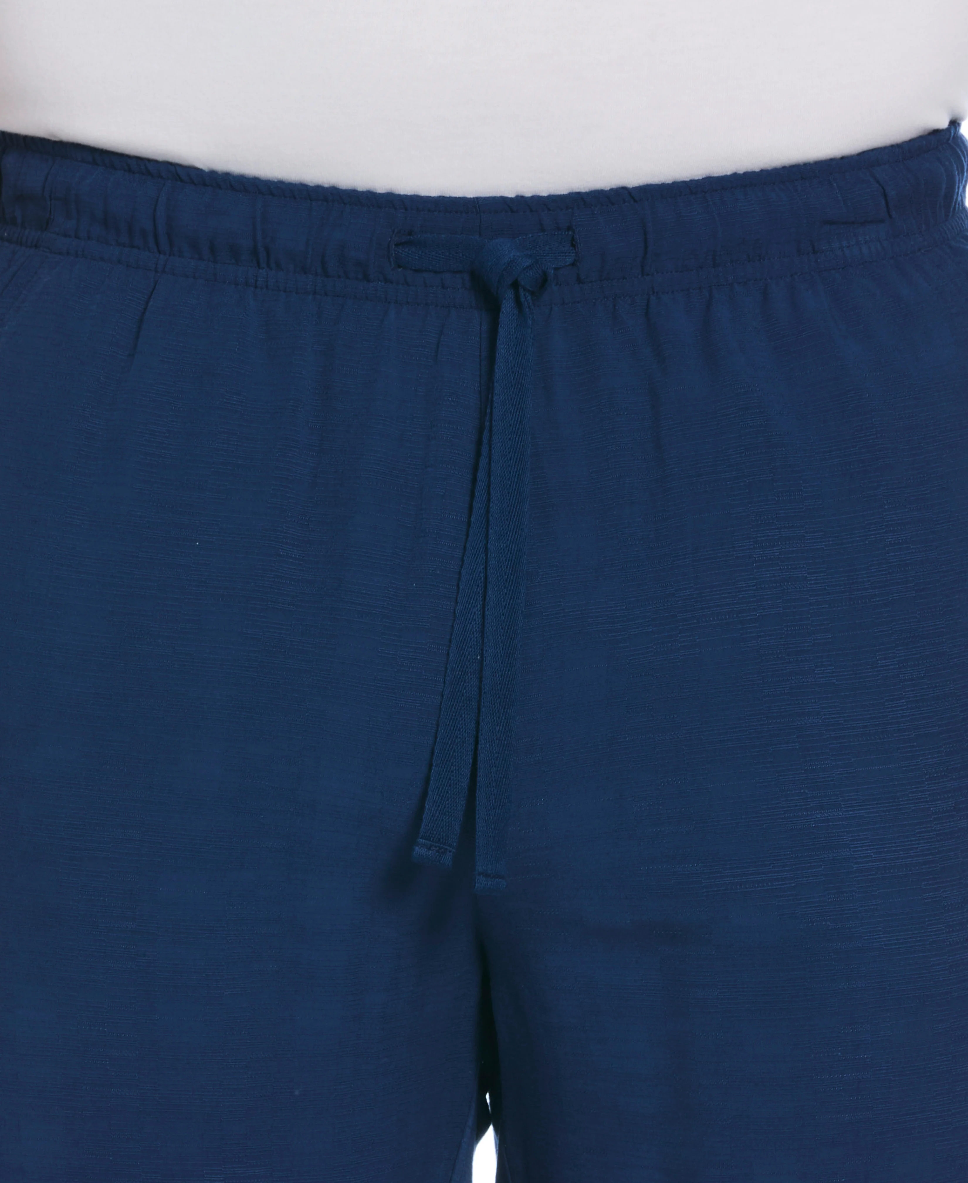 Solid Textured Pull On Drawstring Shorts - Image 6