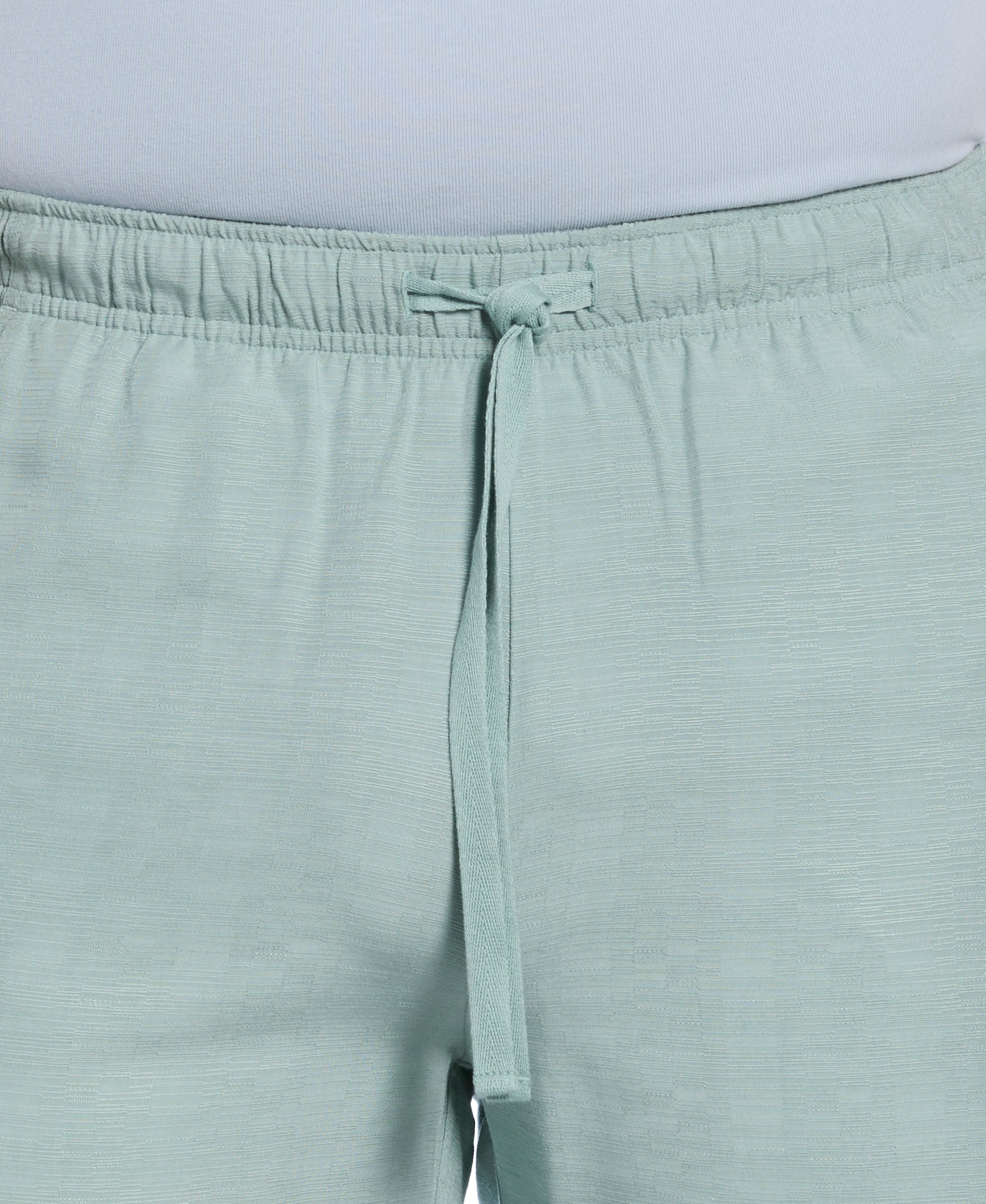 Solid Textured Pull On Drawstring Shorts - Image 9