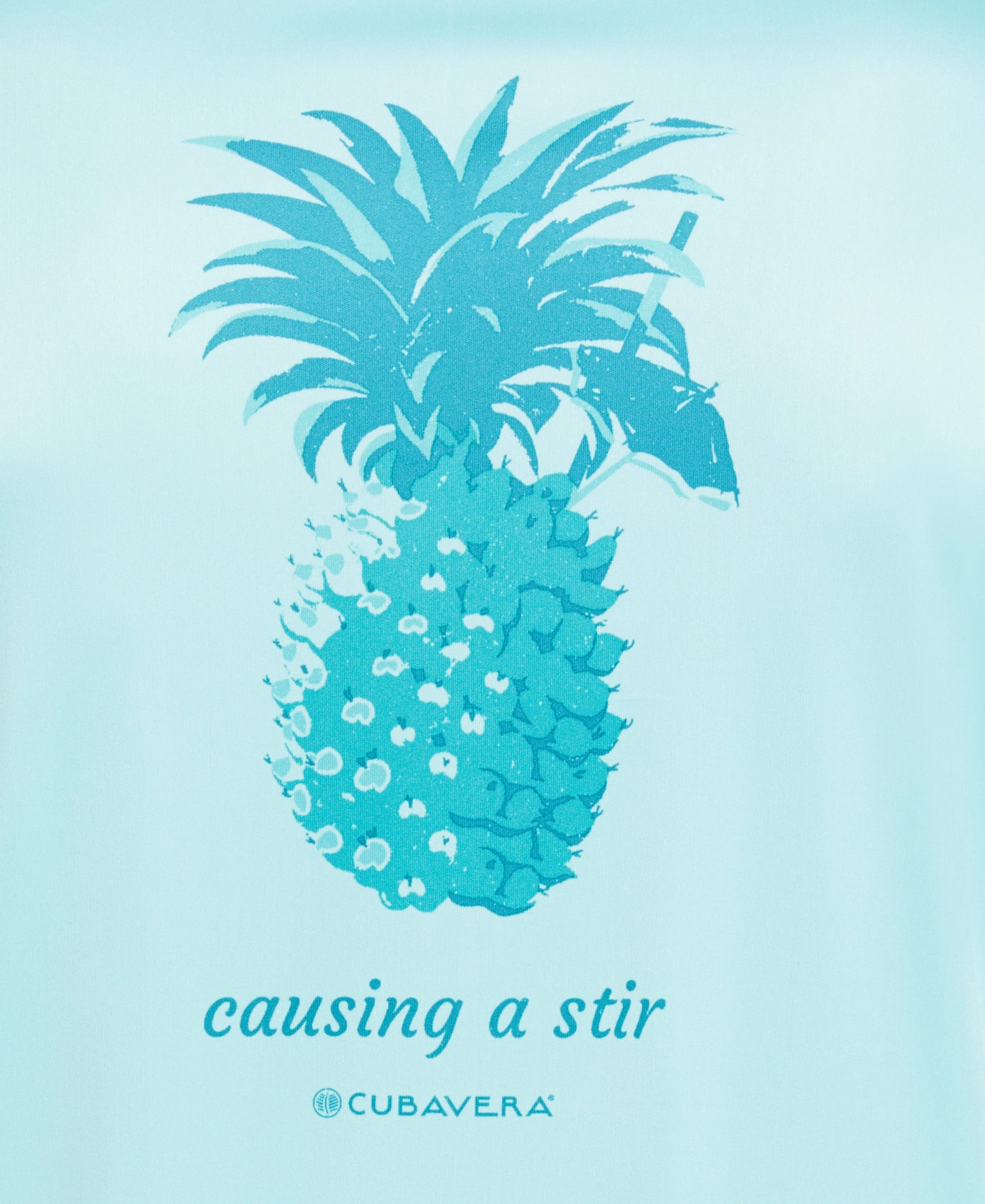 Sun Protection Pineapple Print Stretch Shirt - Image 4