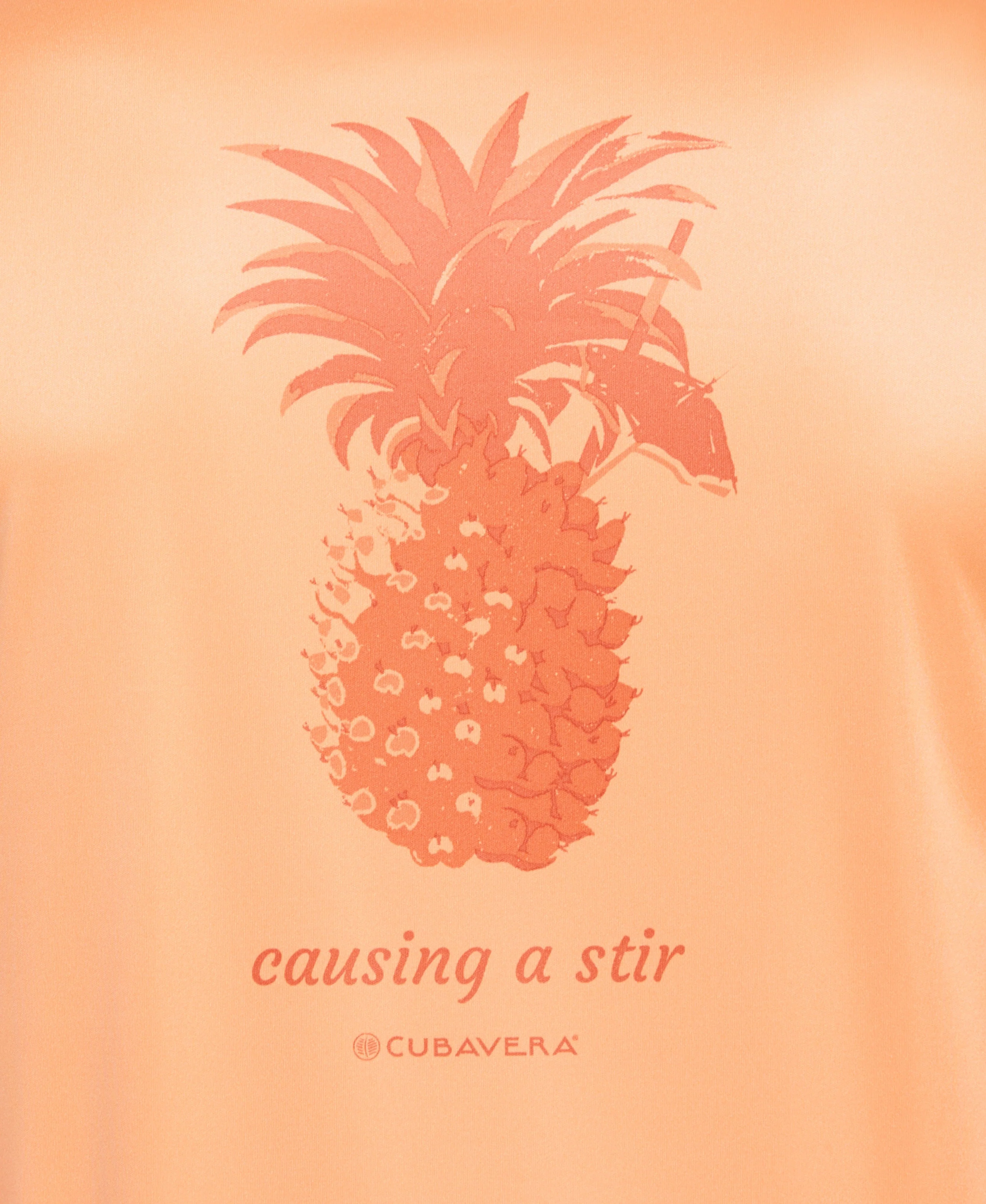 Sun Protection Pineapple Print Stretch Shirt - Image 4