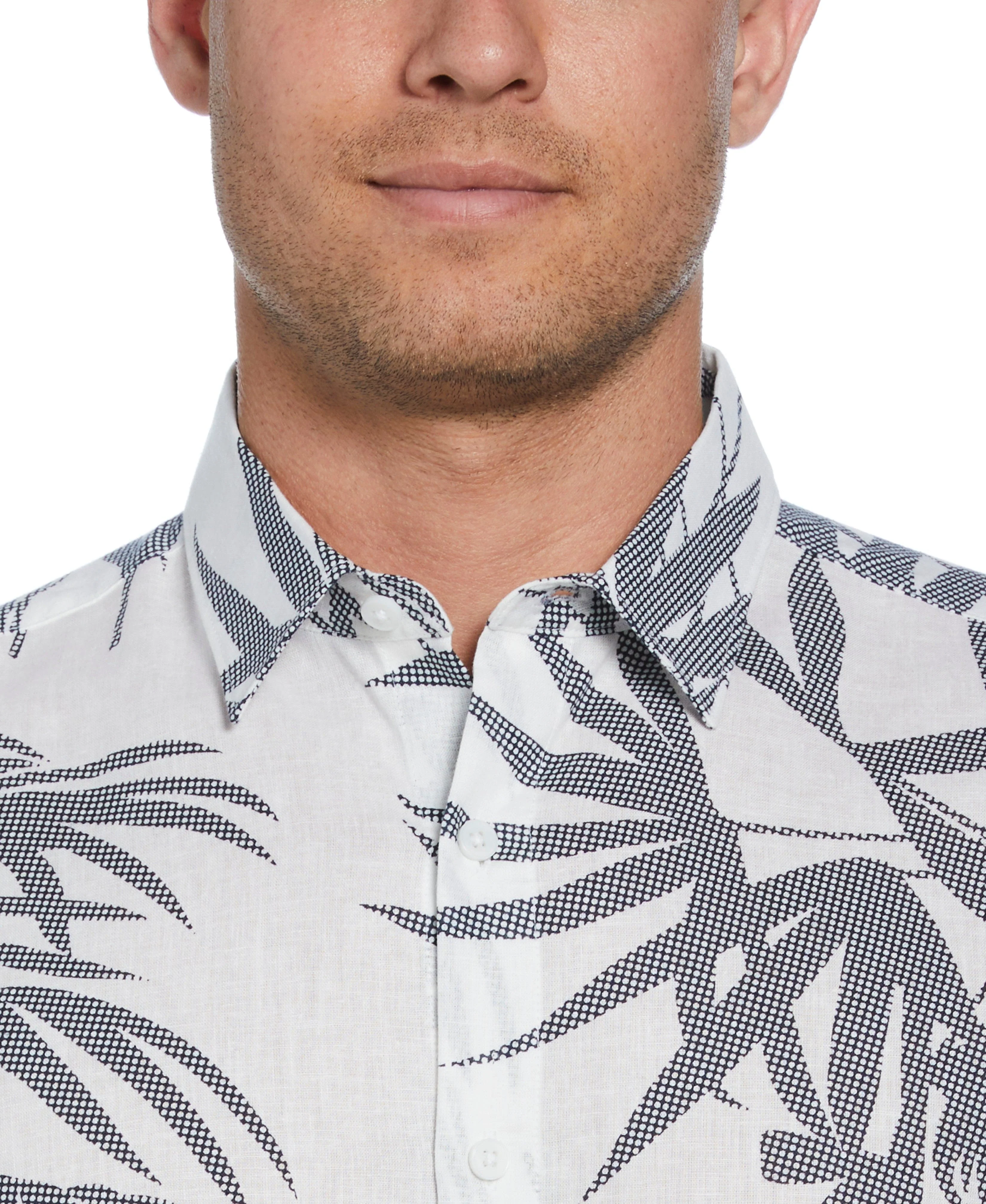 Textured Fern Print Shirt - Image 4