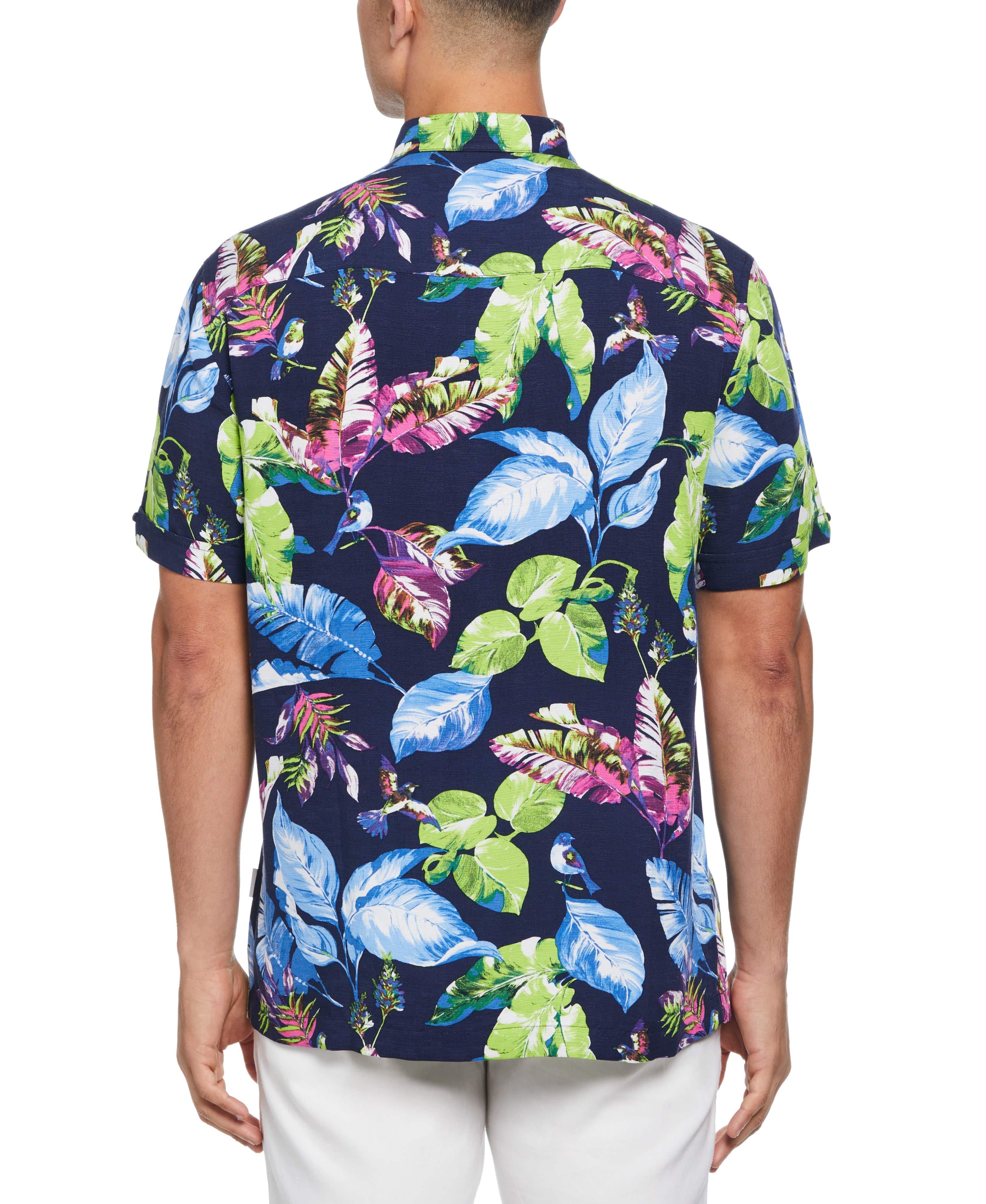 Textured Leaf Print Shirt - Image 2