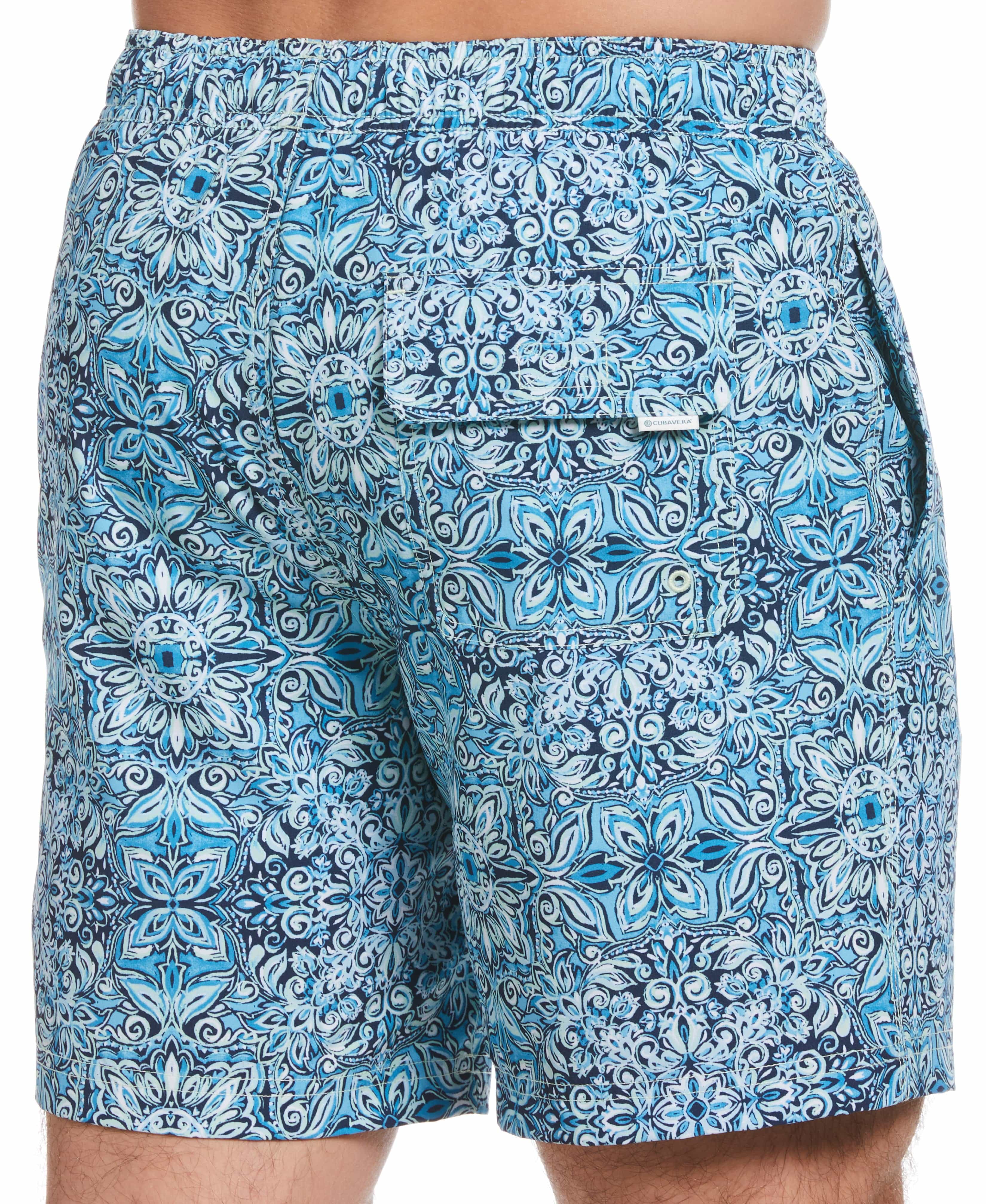 Tile Print 7" Swim Trunks - Image 5