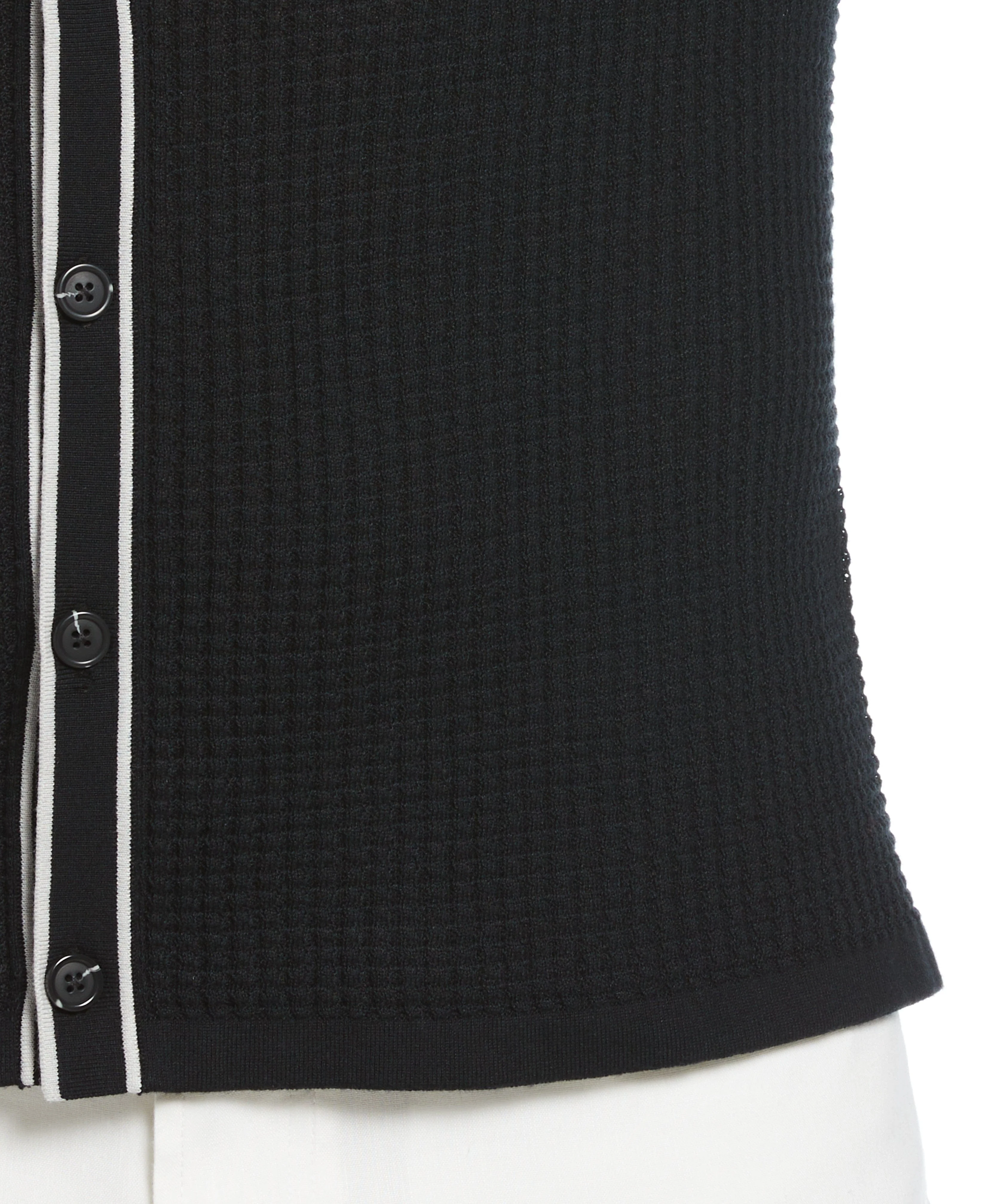 Tipped Textured Knit Sweater Shirt - Image 6