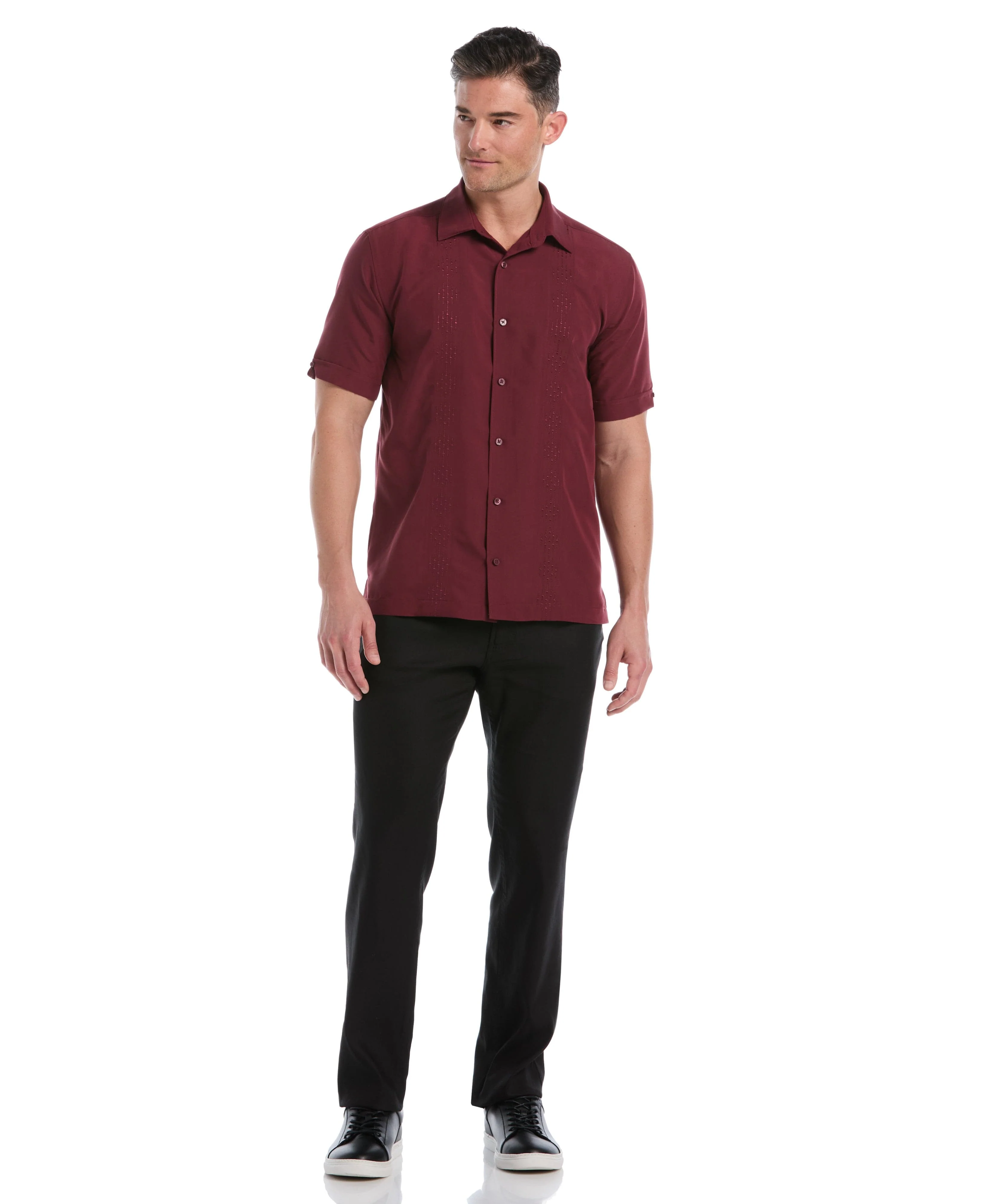 Tonal Argyle Embroidery Shirt - Image 4