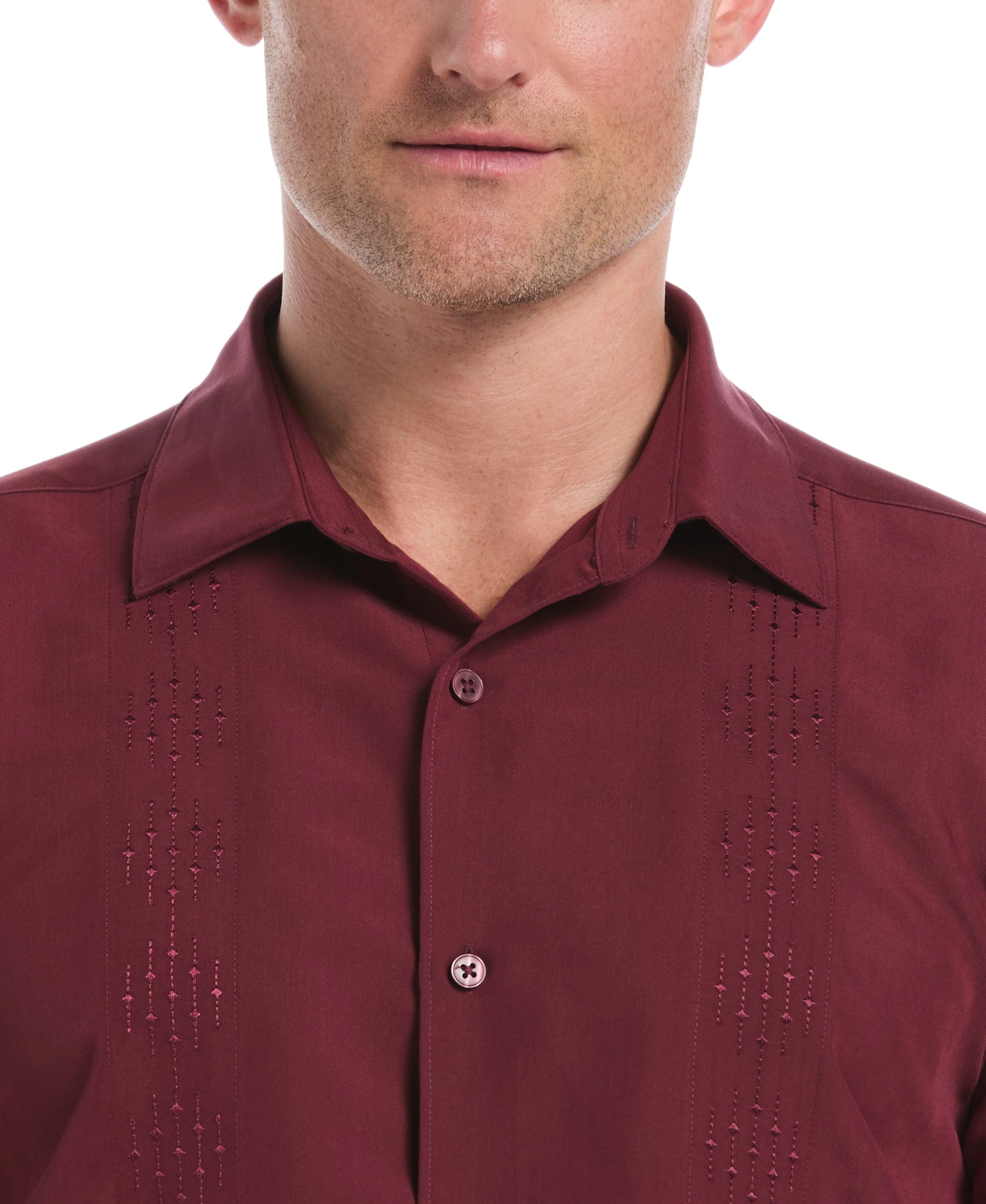Tonal Argyle Embroidery Shirt - Image 5