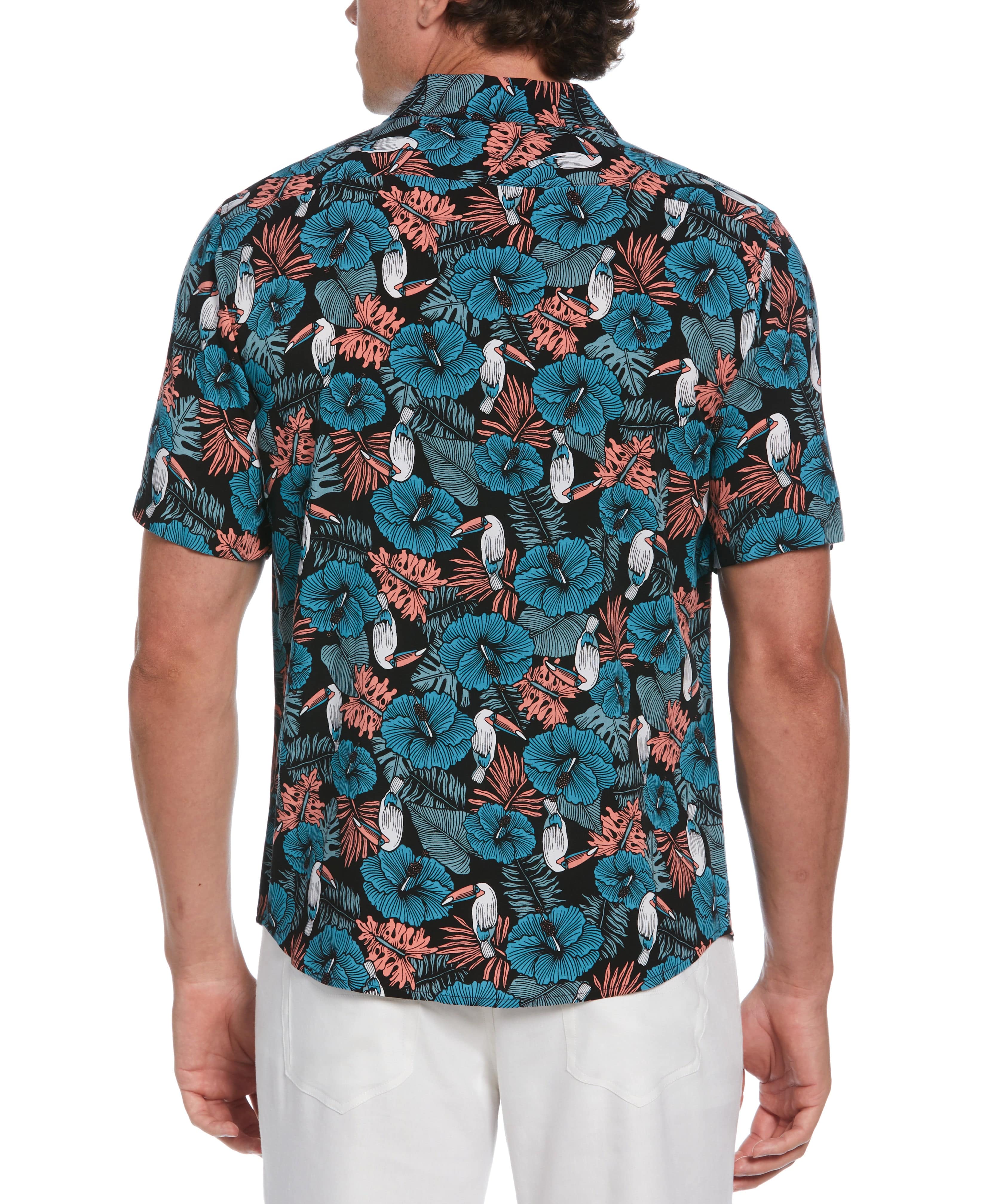 Toucan Hibiscus Print Shirt - Image 2