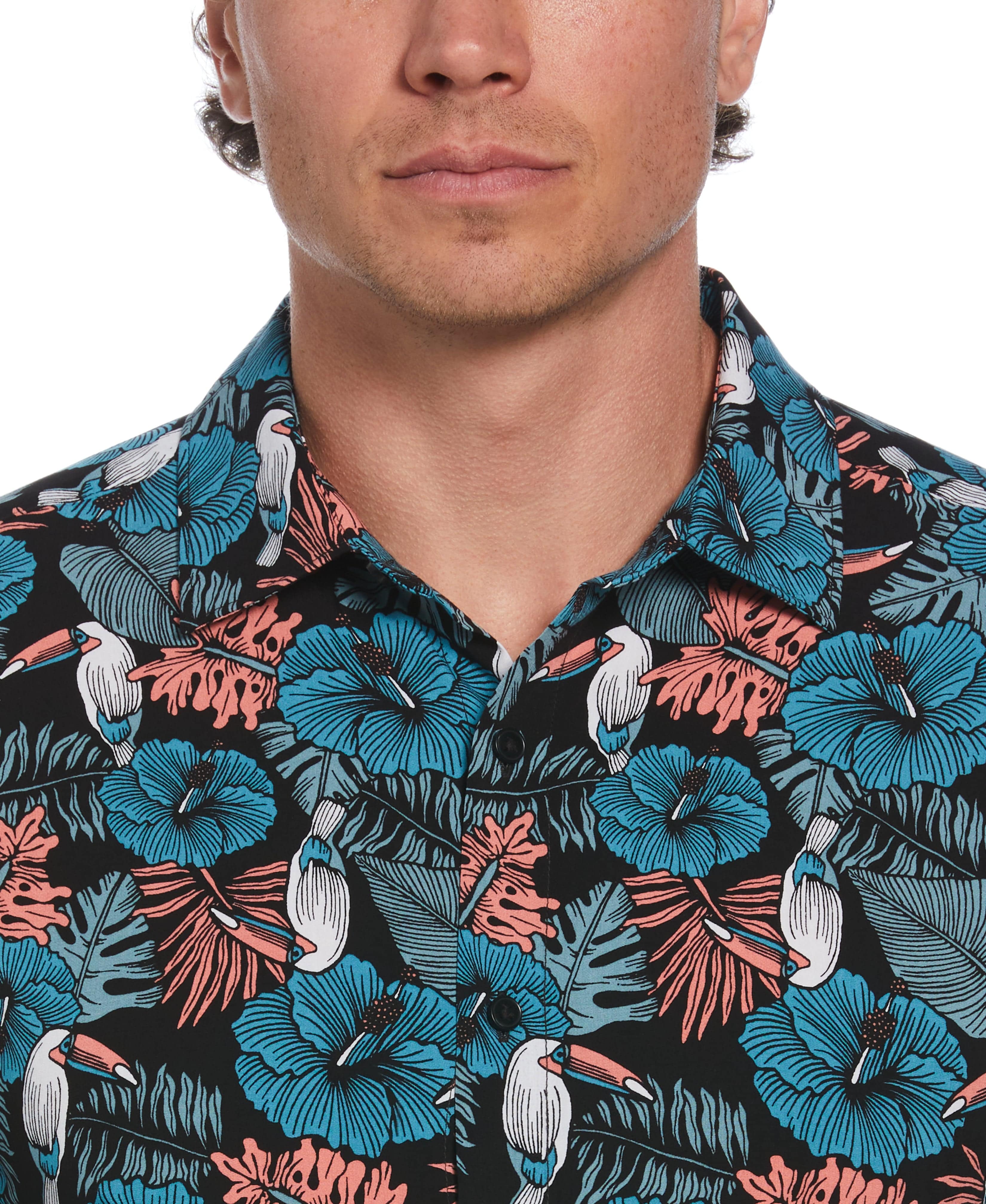 Toucan Hibiscus Print Shirt - Image 4