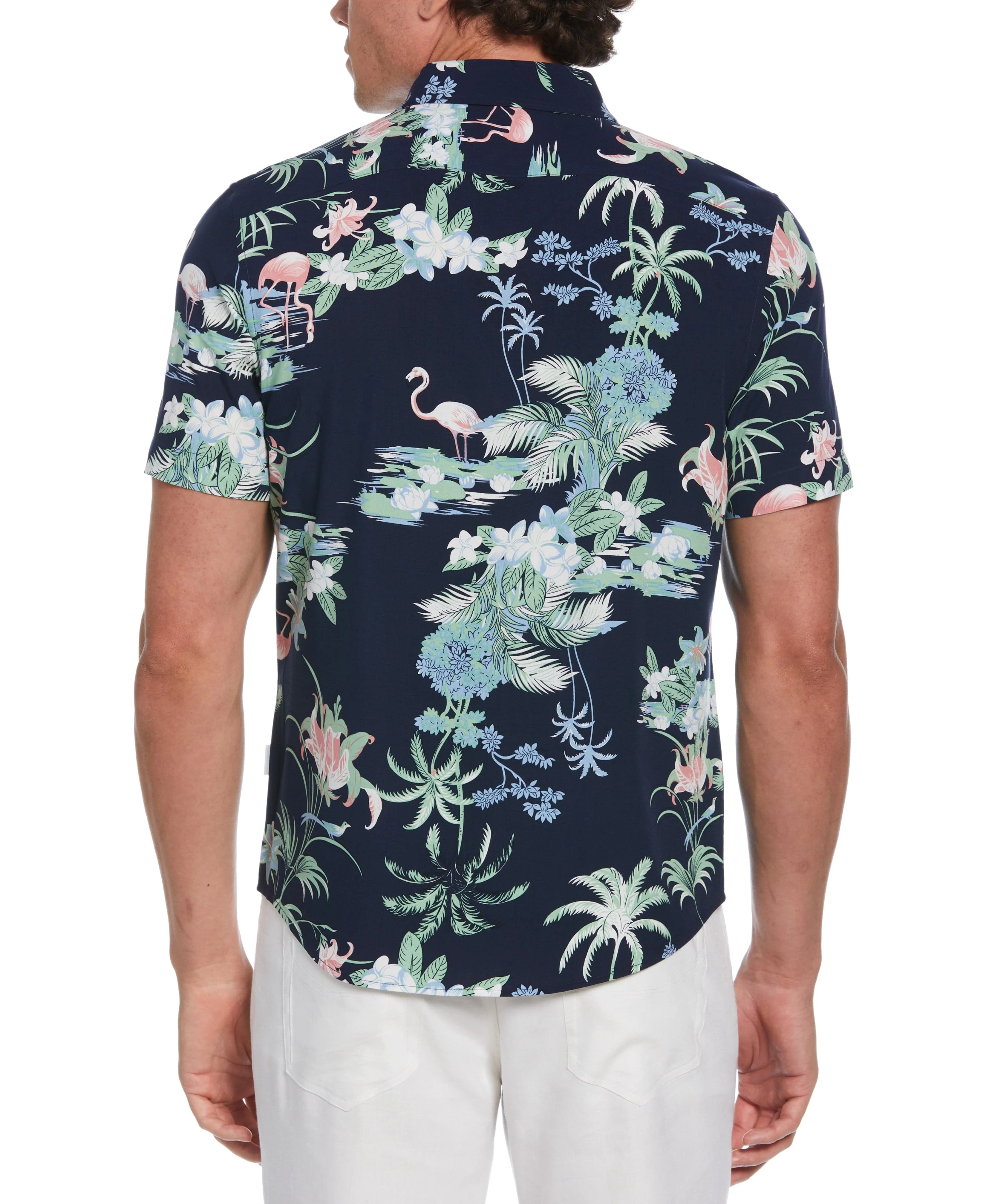 Tropical Flamingo Print Shirt - Image 2