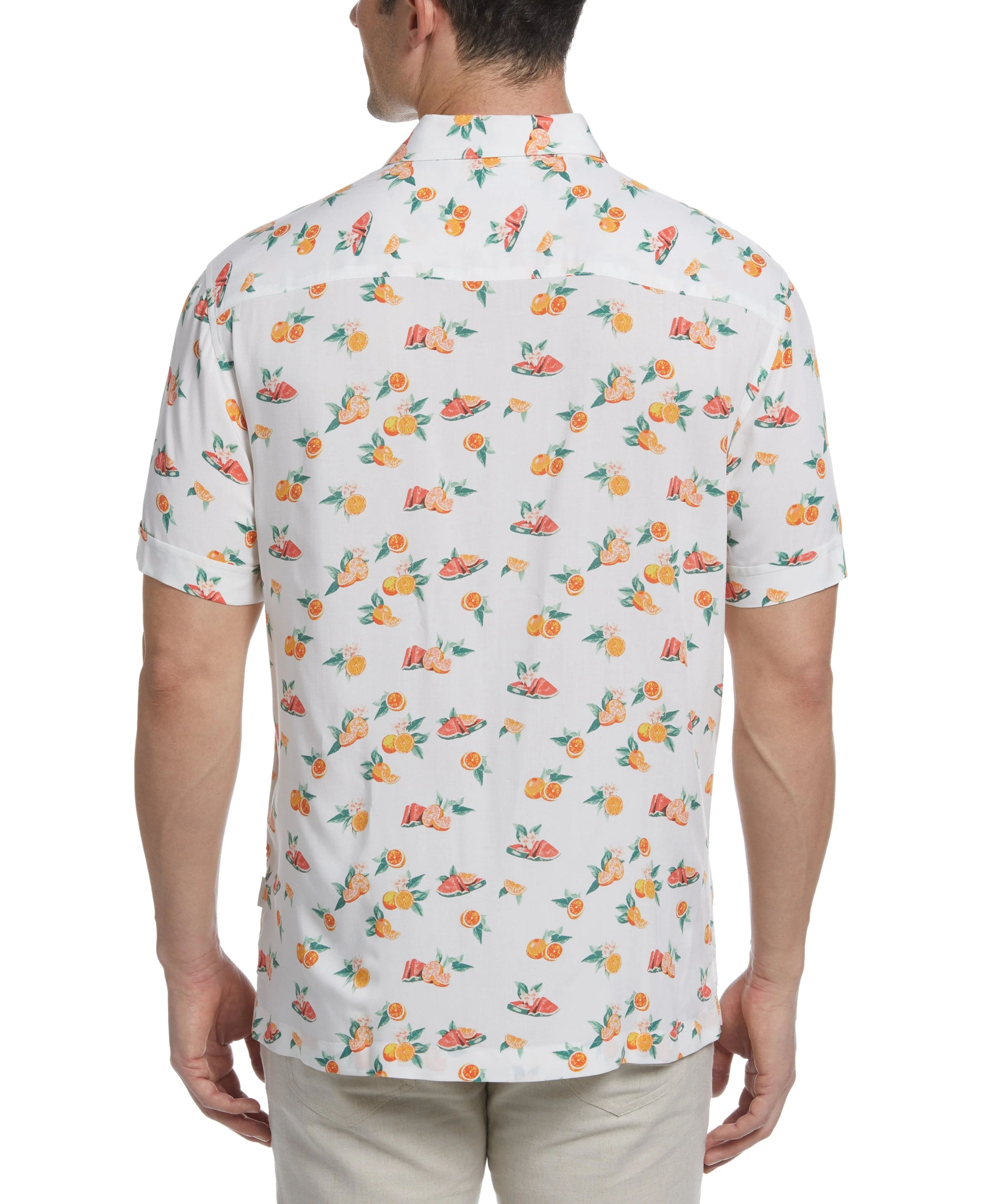 Tropical Fruit Print Button Down Shirt - Image 2