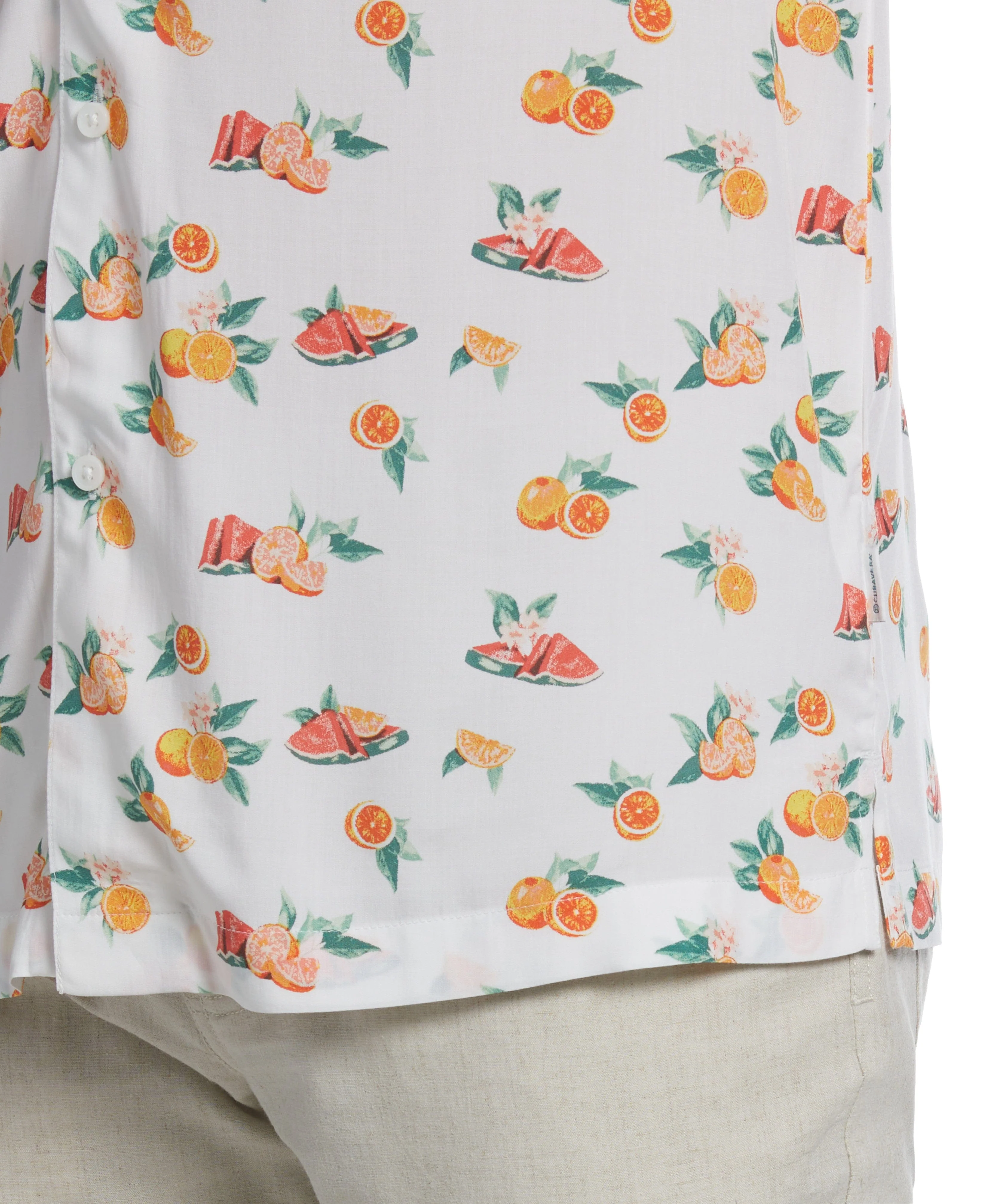 Tropical Fruit Print Button Down Shirt - Image 3