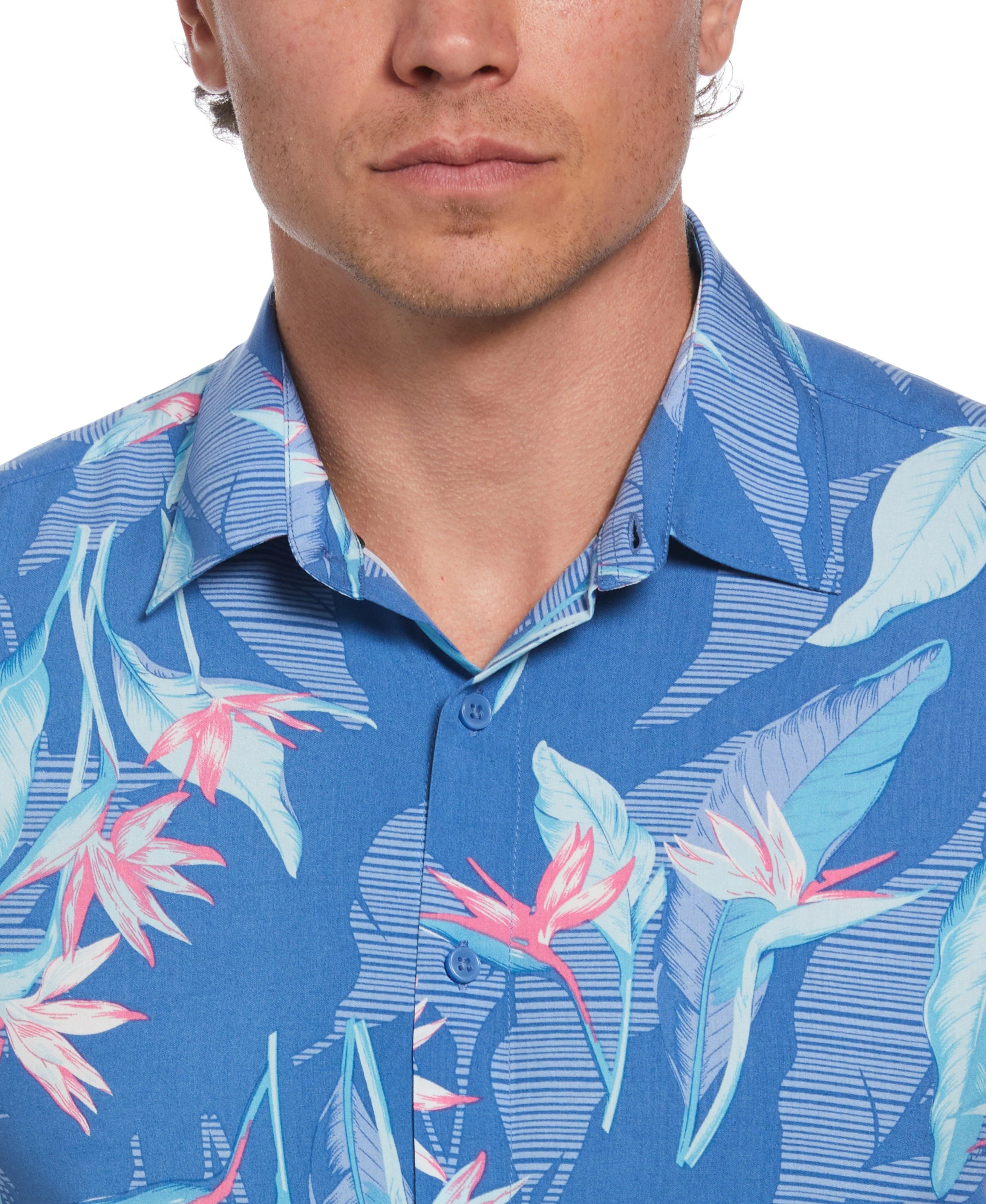 Tropical Leaves Floral Print Shirt - Image 3