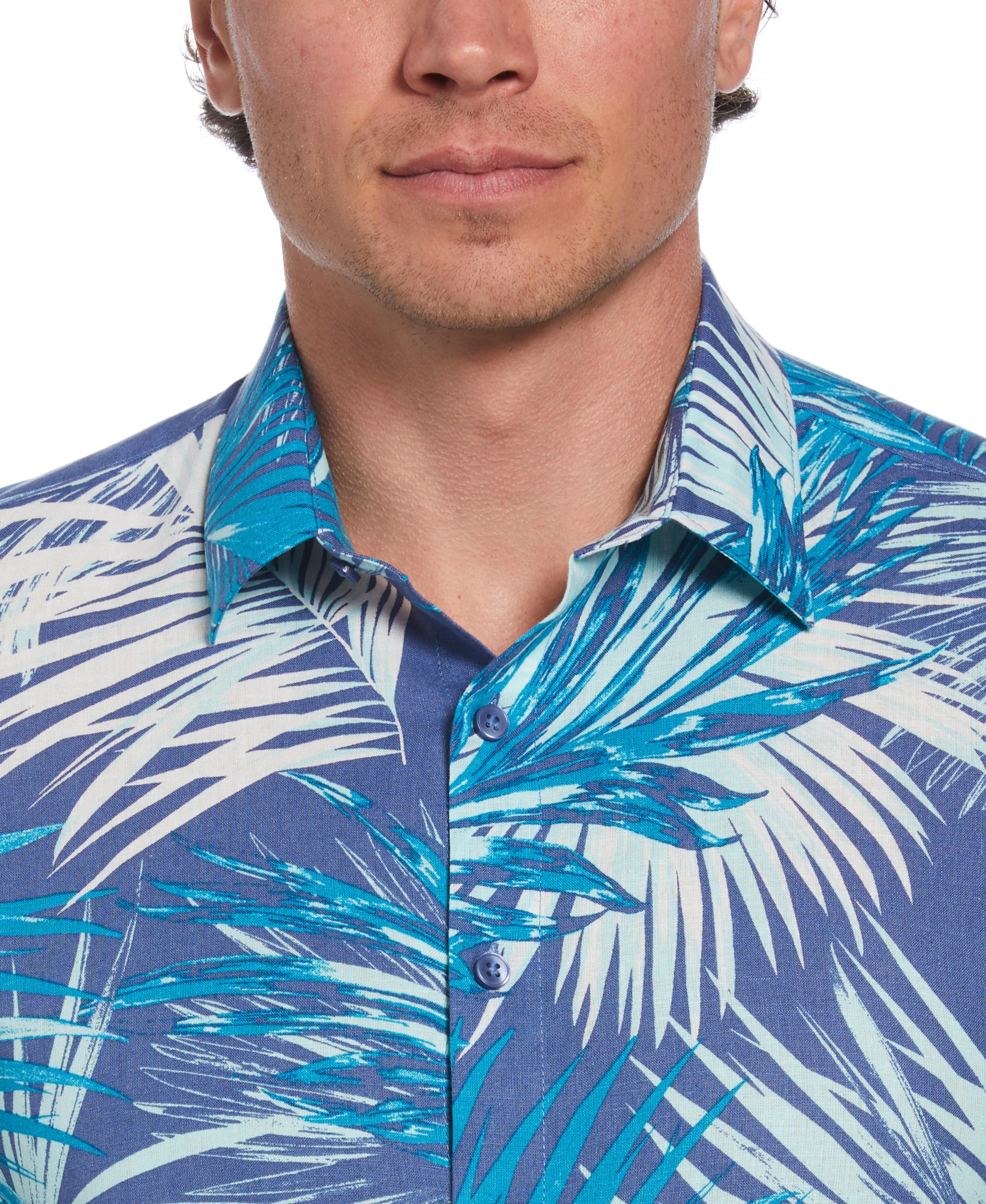 Tropical Palm Leaves Print Shirt - Image 3