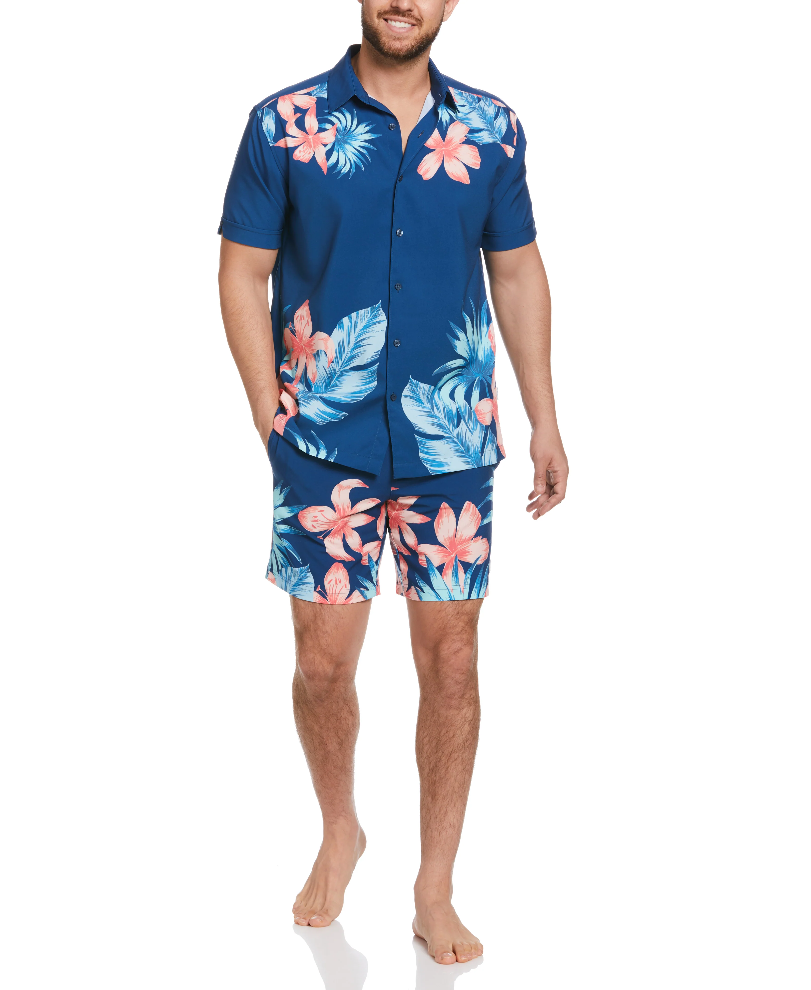 Tropical Placement Print 7" Swim Trunks - Image 3