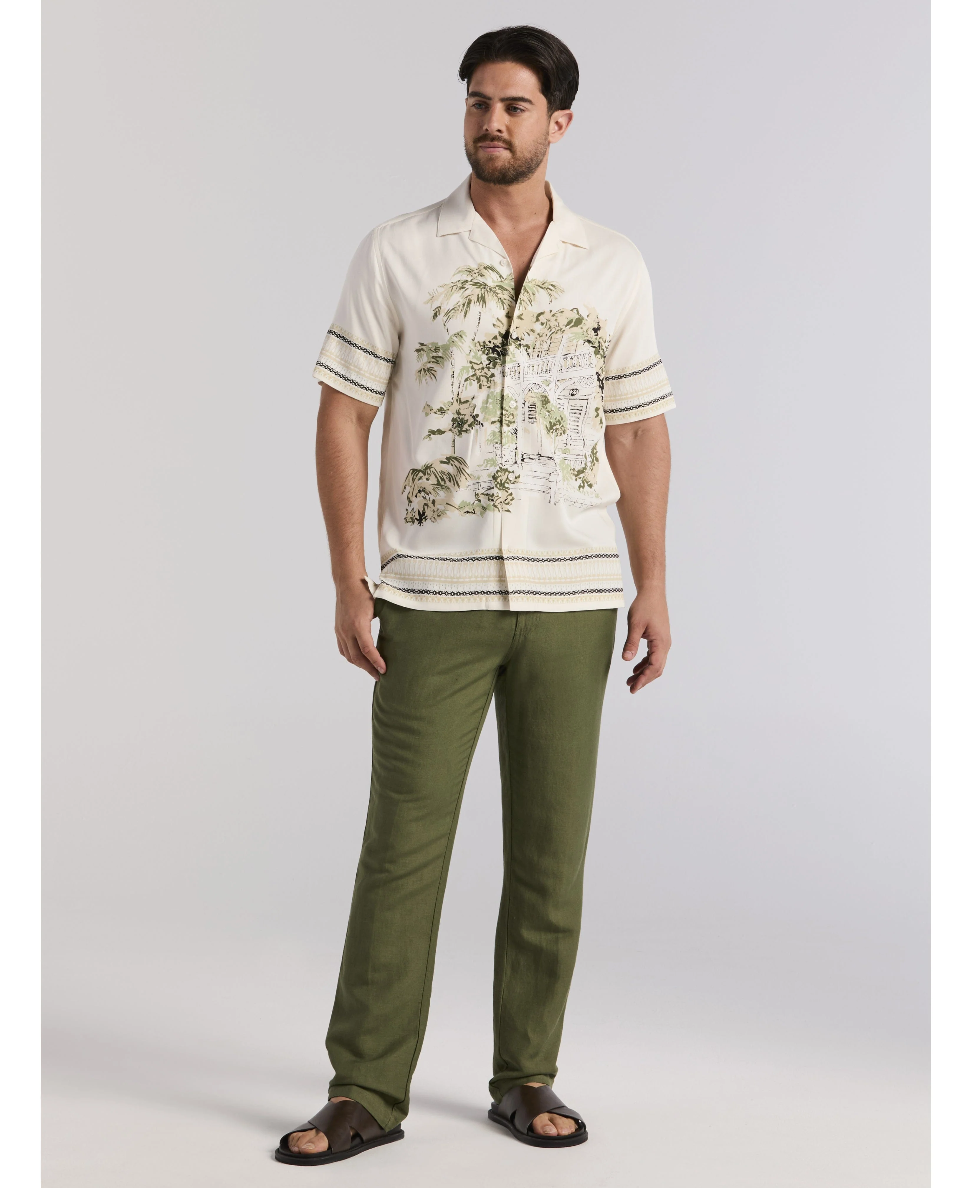 Twill Scenic Print Shirt - Image 5