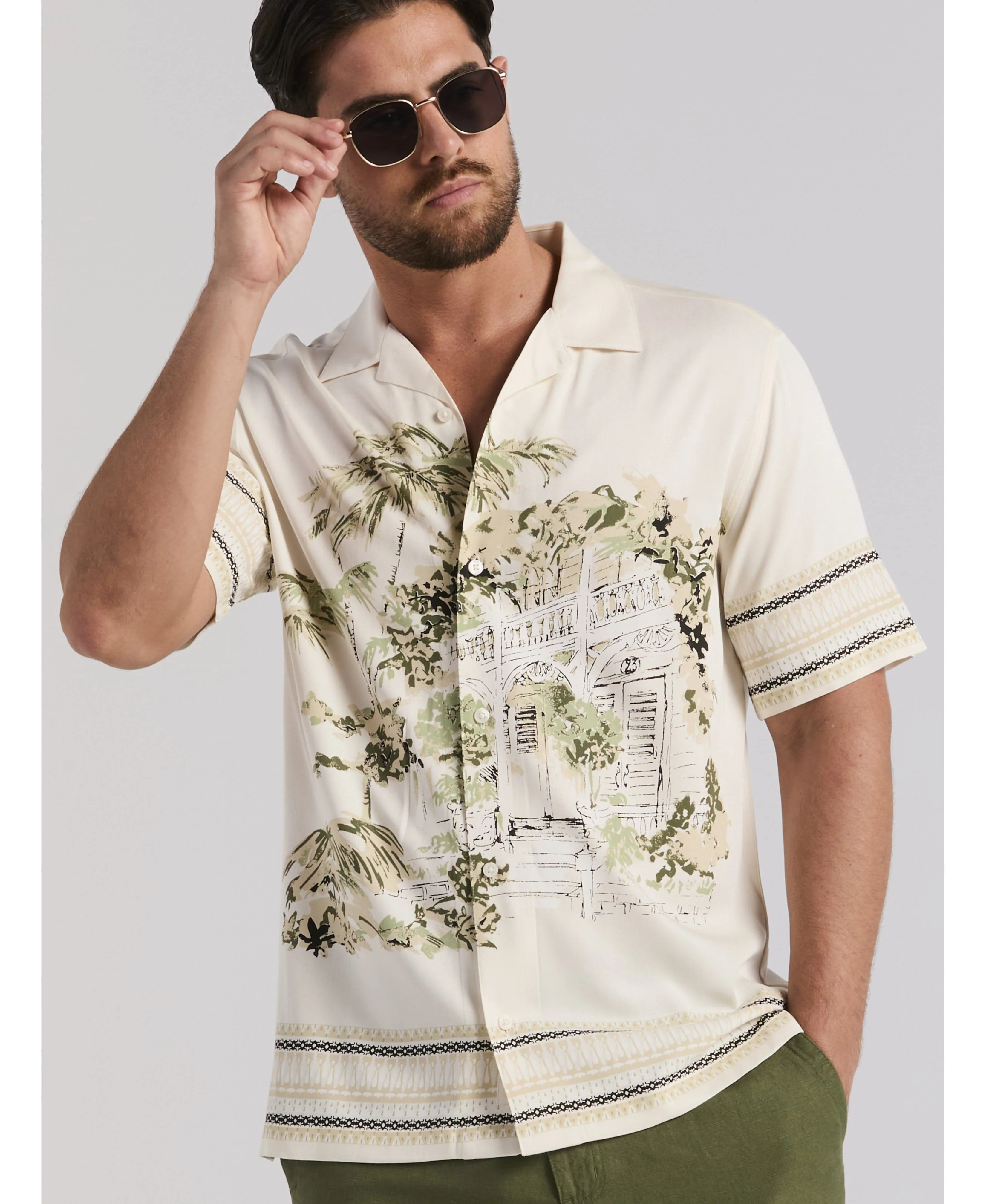 Twill Scenic Print Shirt - Image 7