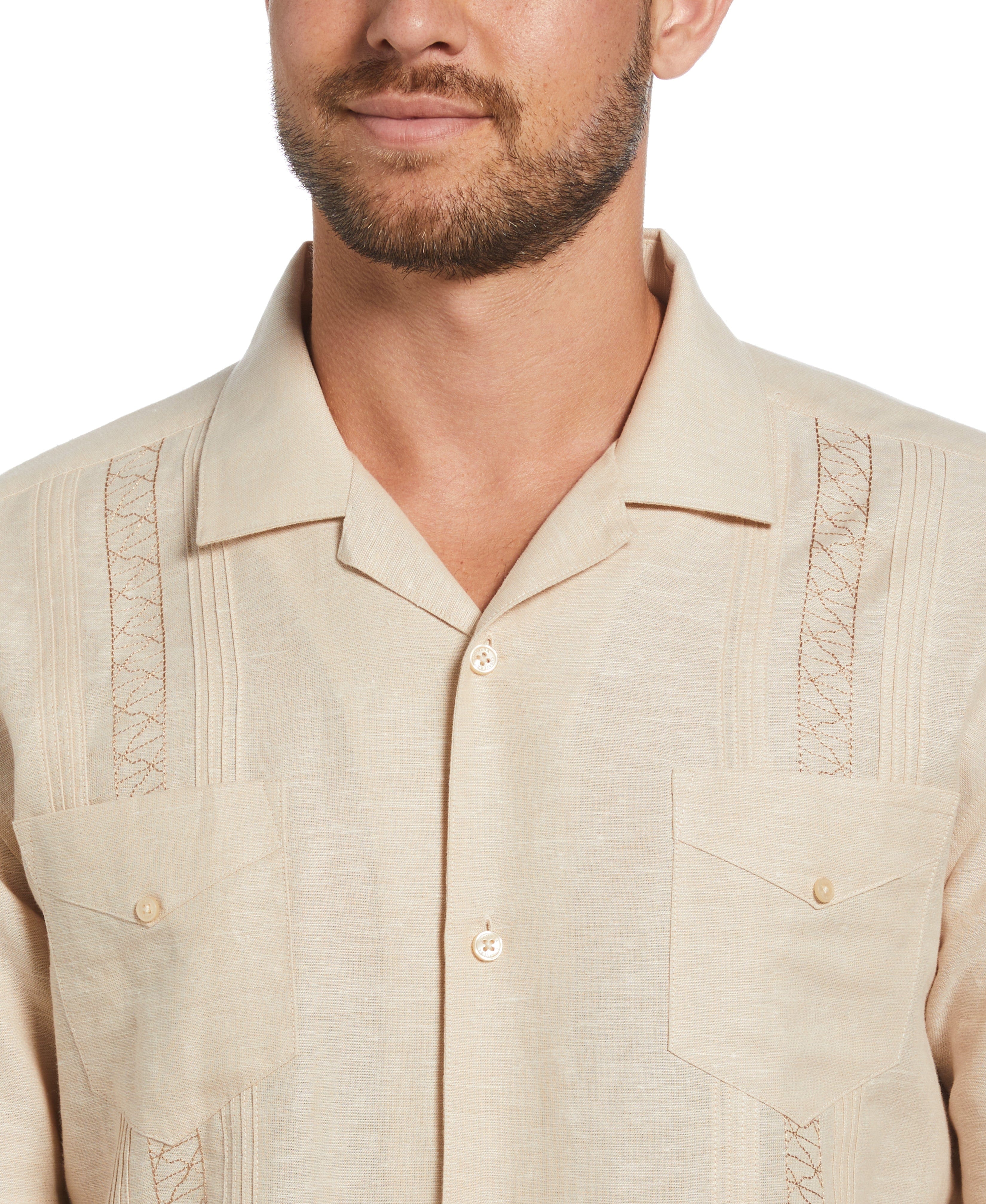 Two Pocket Embroidered Guayabera Shirt - Image 3