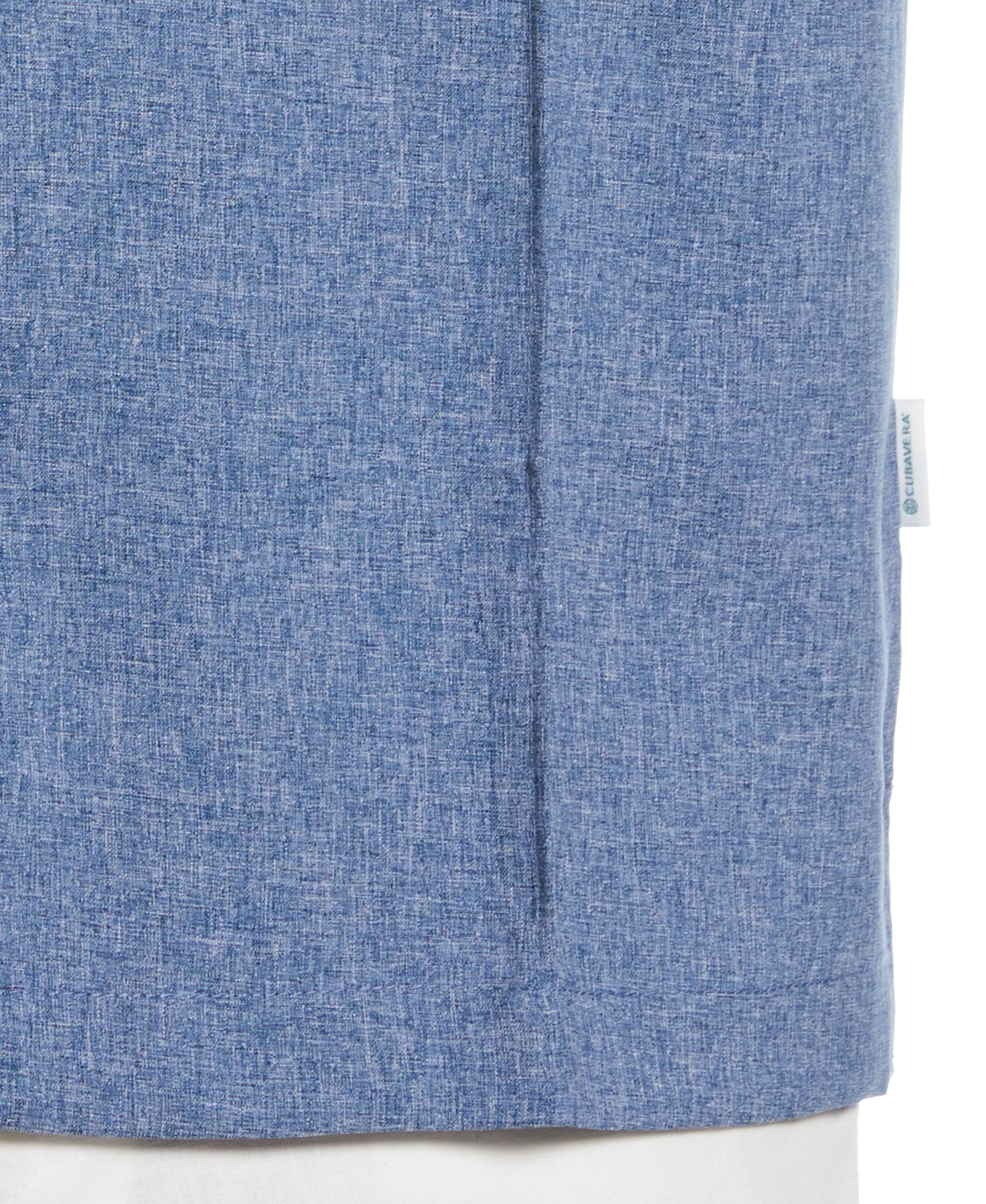 Two-Tone Cross Tuck Chambray Shirt - Image 28