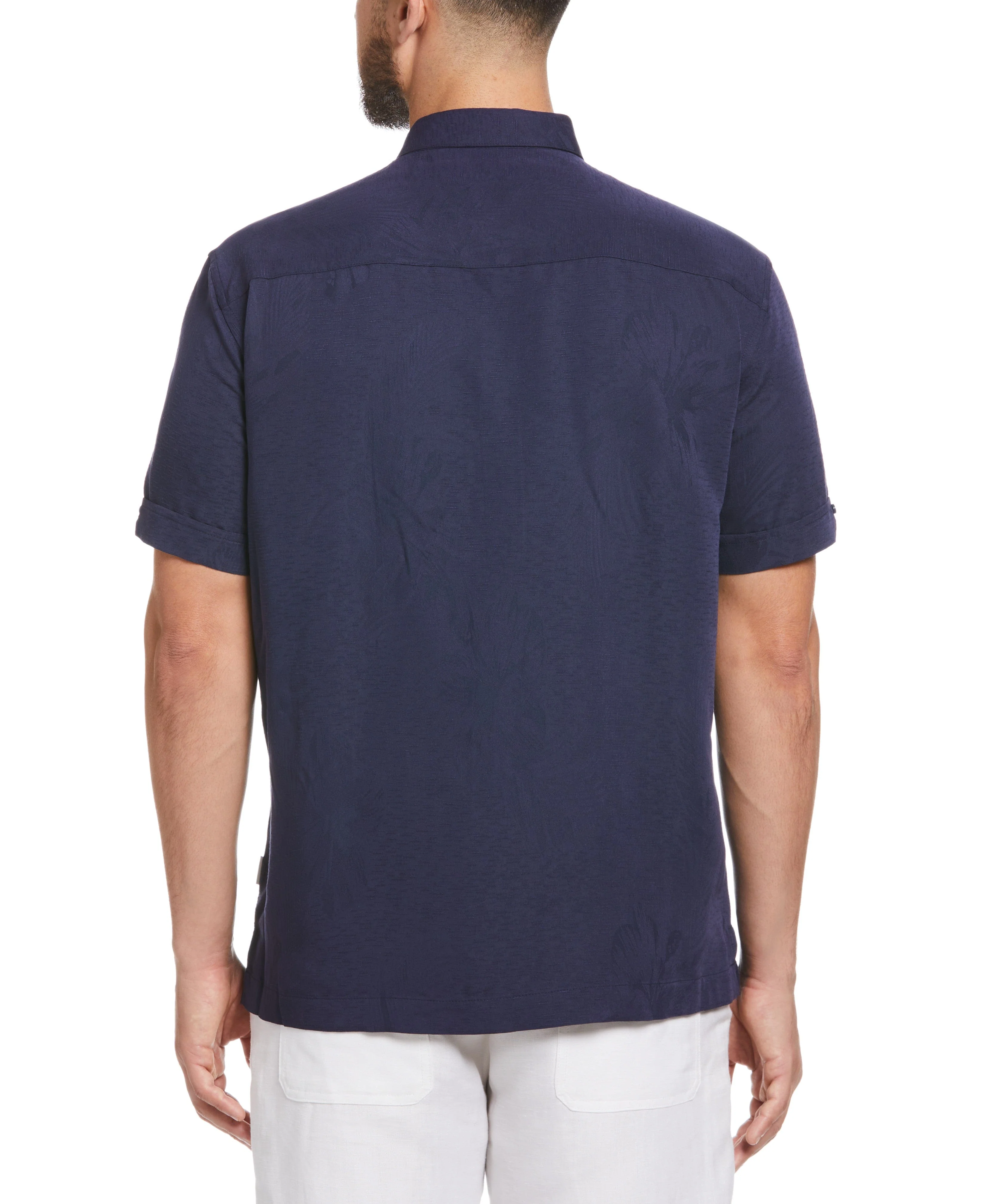 Two-Tone One Pocket Floral Print Shirt - Image 11