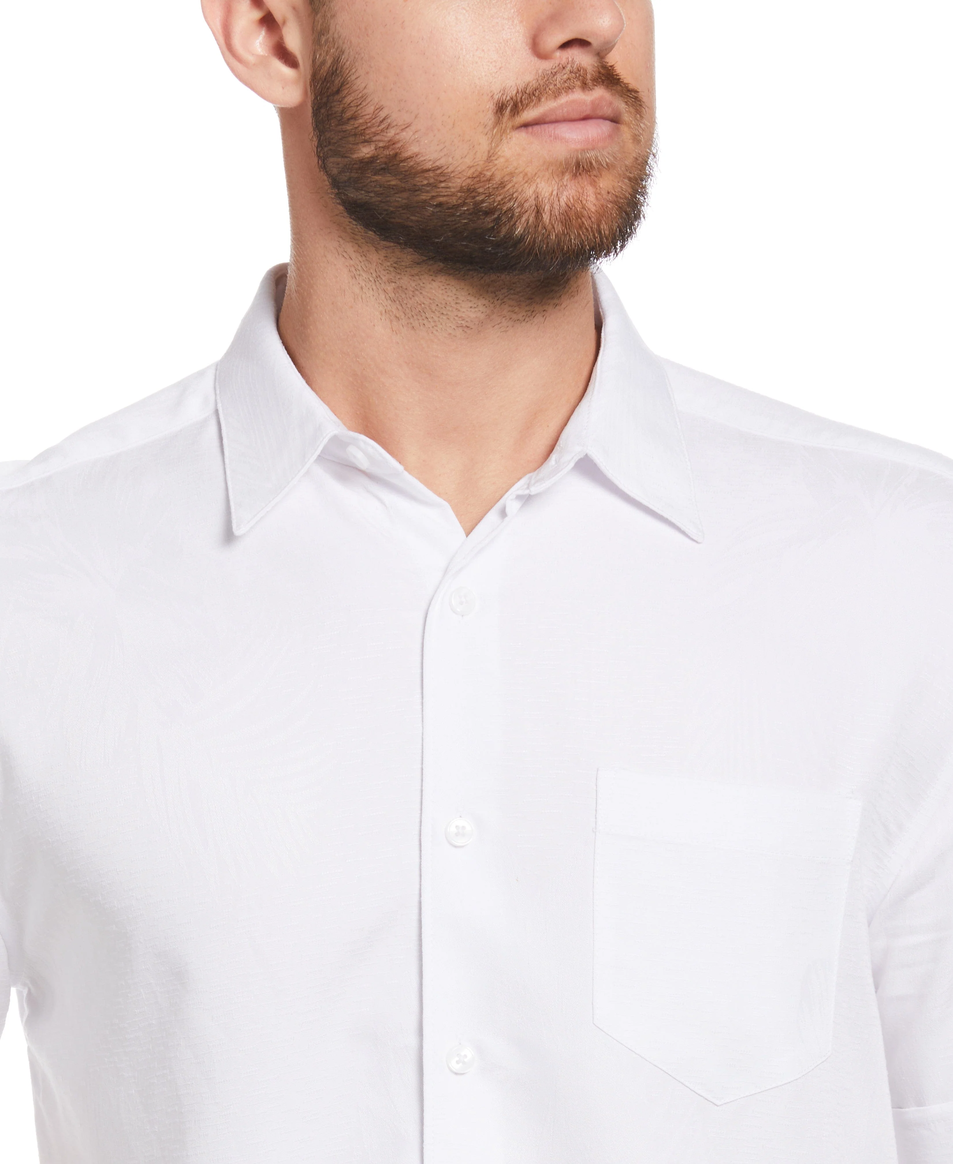Two-Tone One Pocket Floral Print Shirt - Image 9