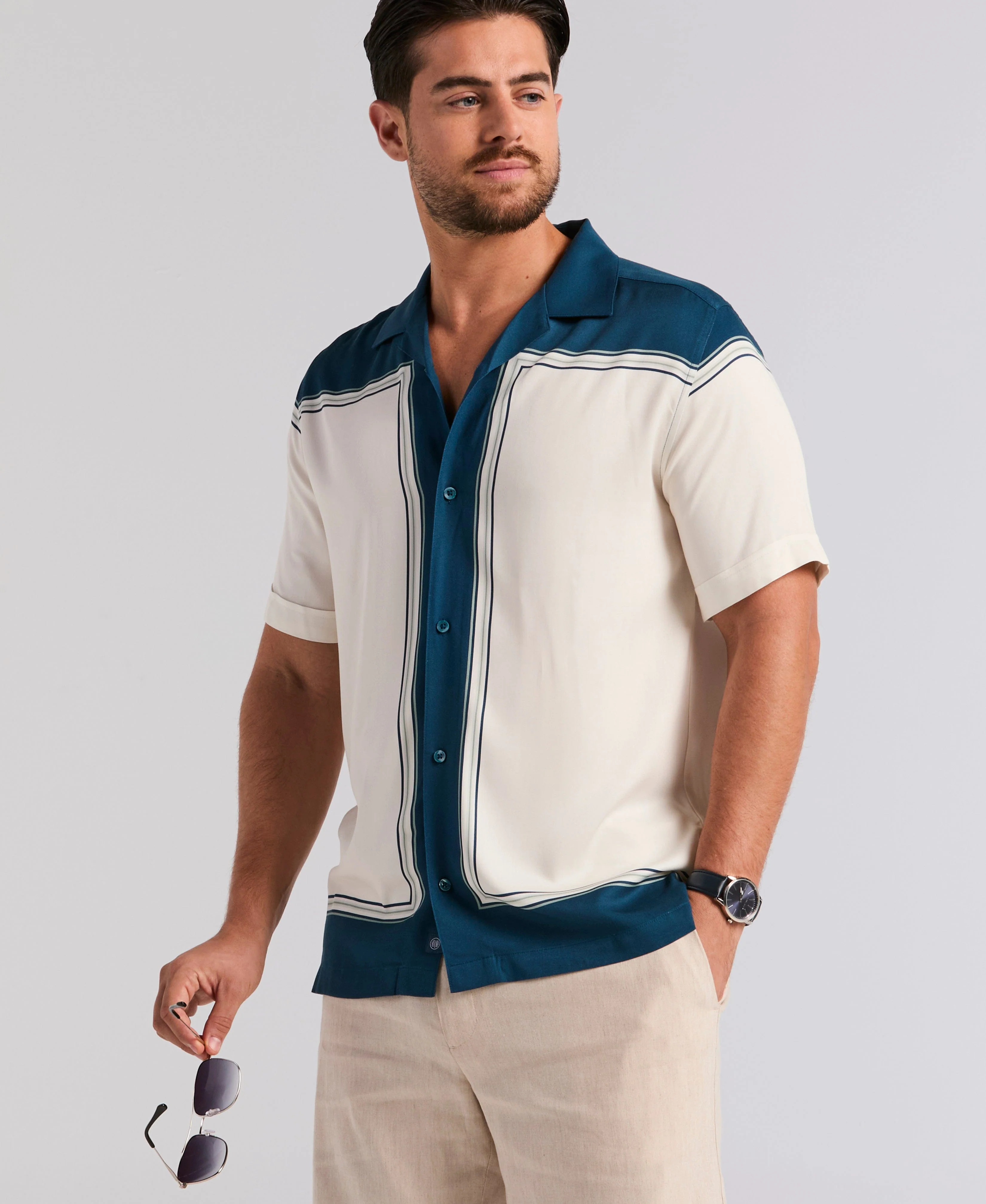 Viscose Colorblock Shirt - Image 6