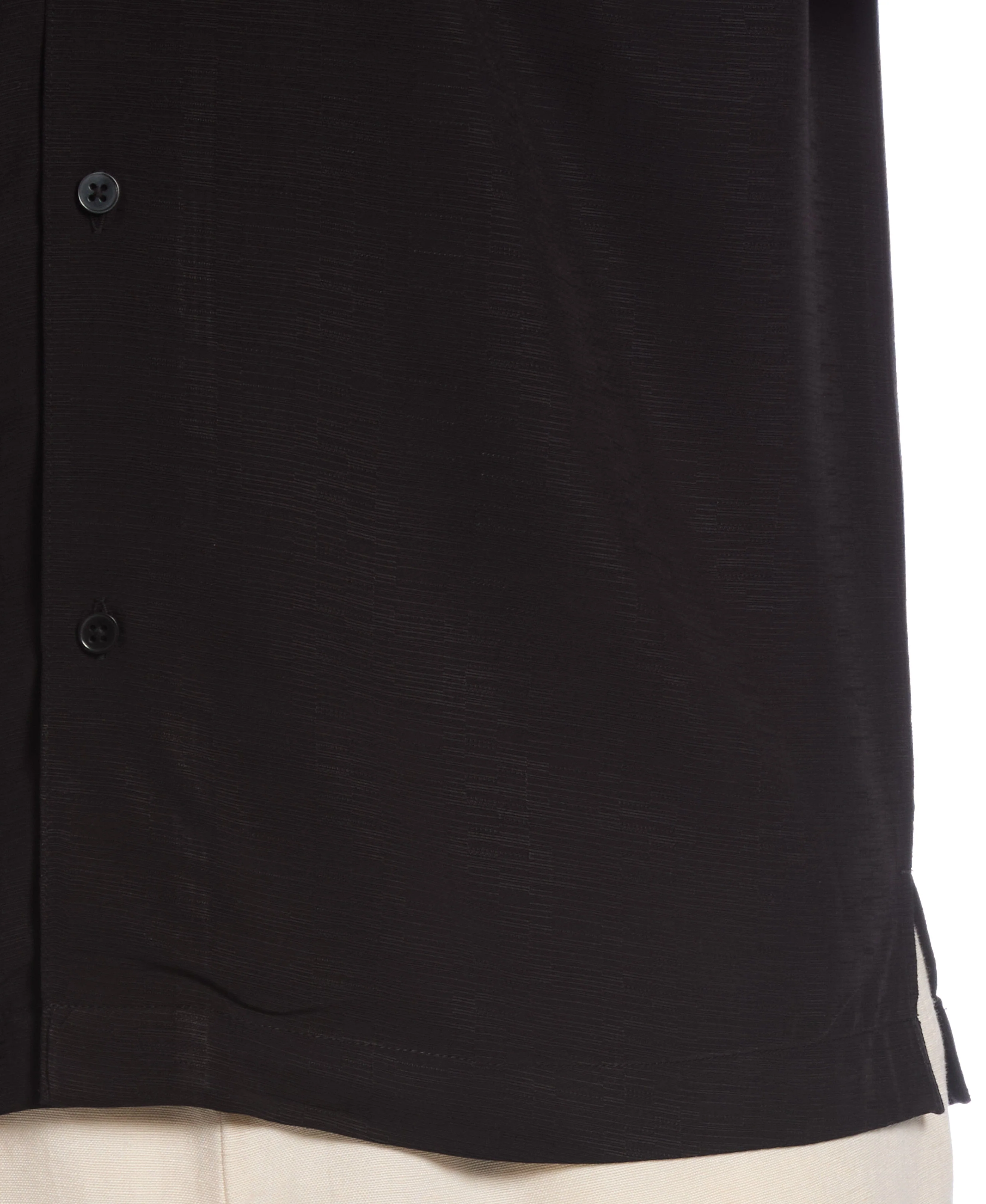 Solid Textured Cuban Collar Shirt - Image 8