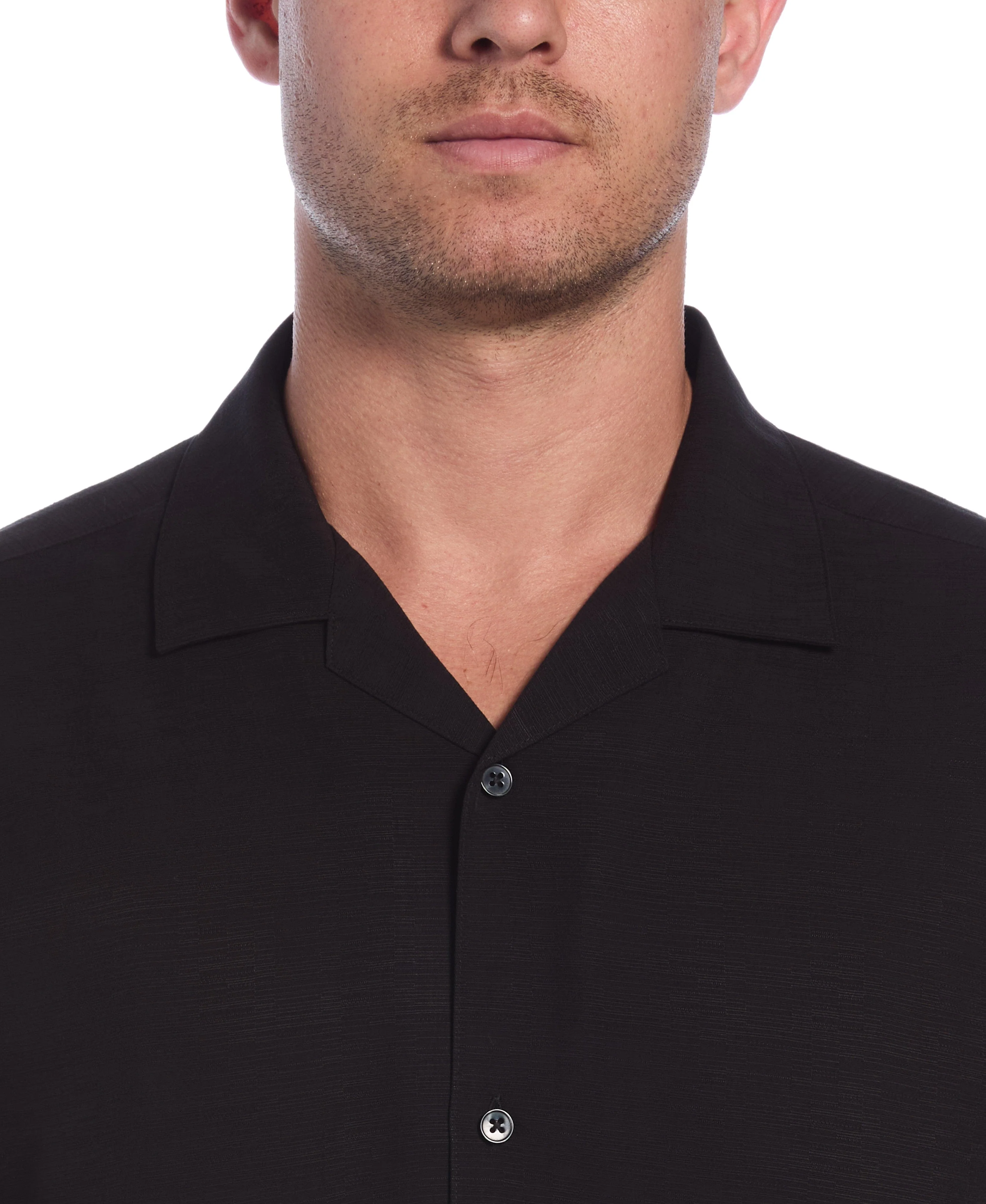 Solid Textured Cuban Collar Shirt - Image 9