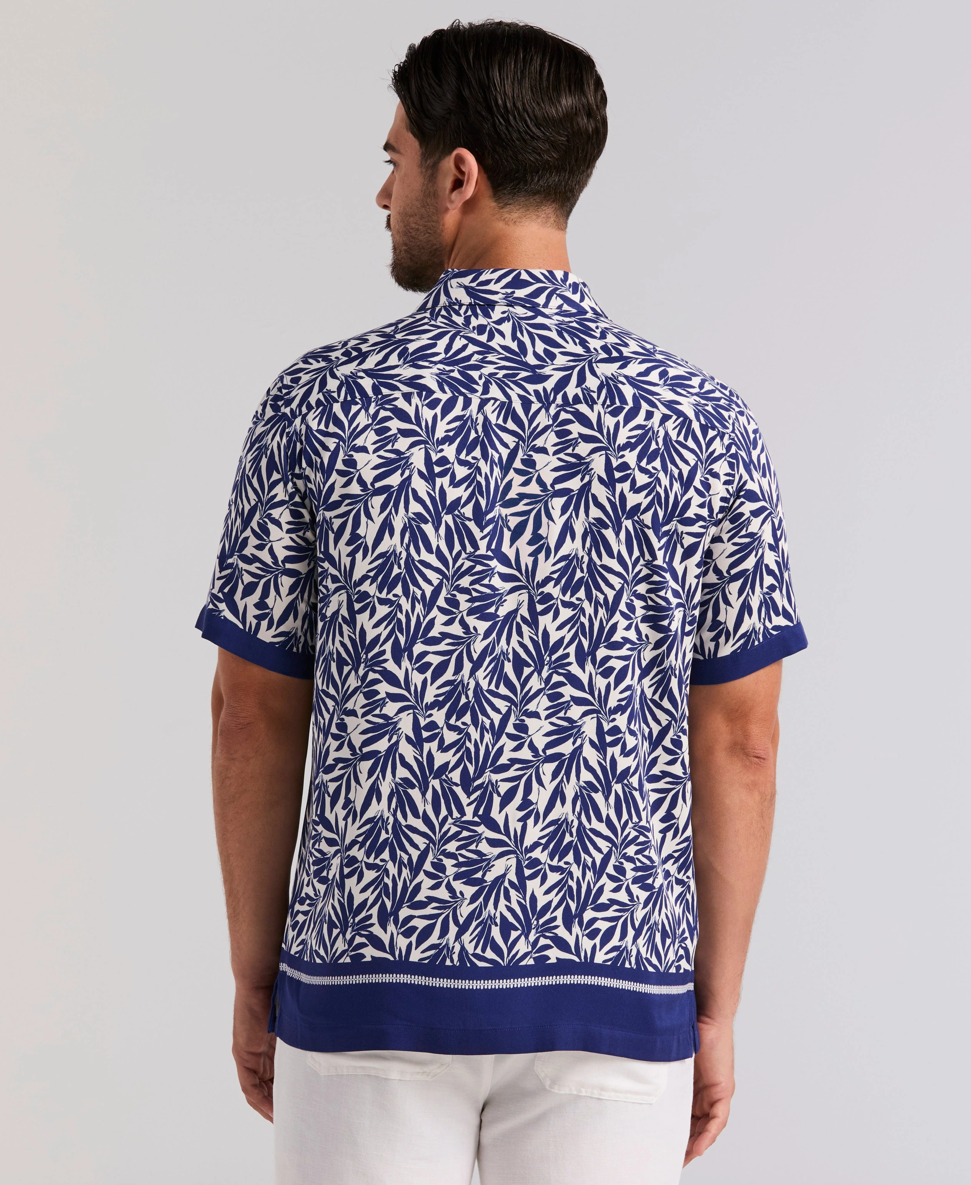 Viscose Twill Leaf Print Shirt - Image 3