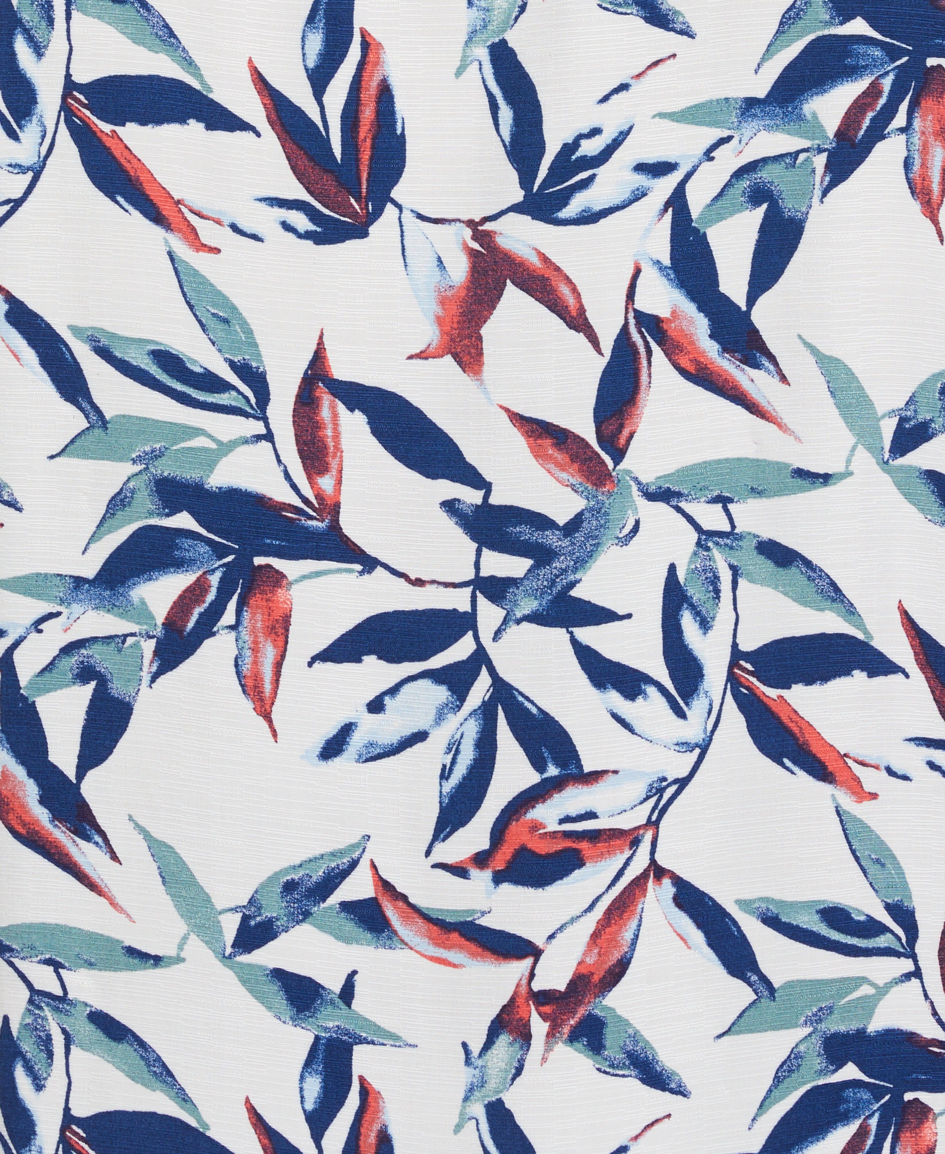 Watercolor Leaf Print Textured Shirt - Image 6