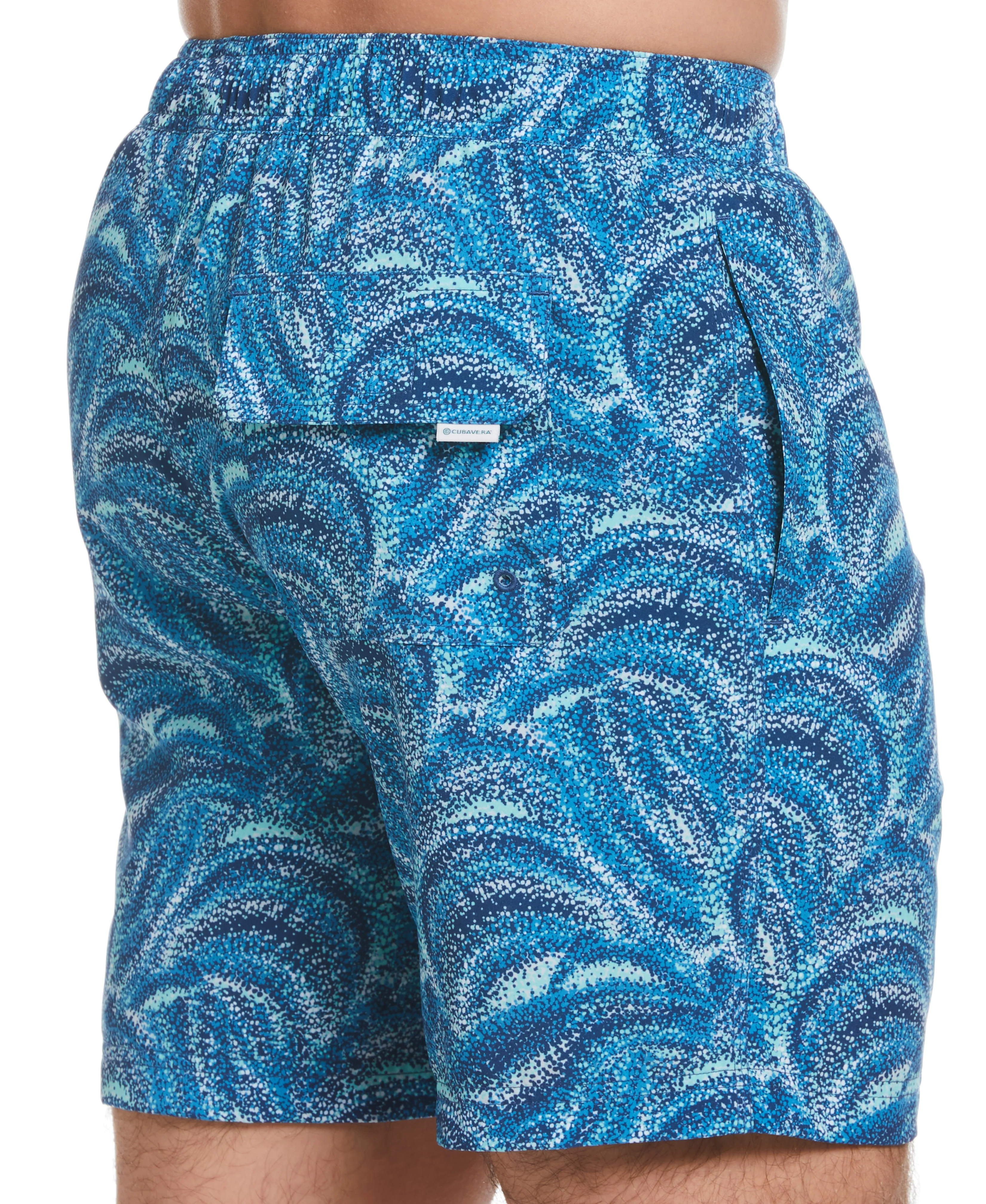 Wave Print 7" Swim Trunks - Image 5