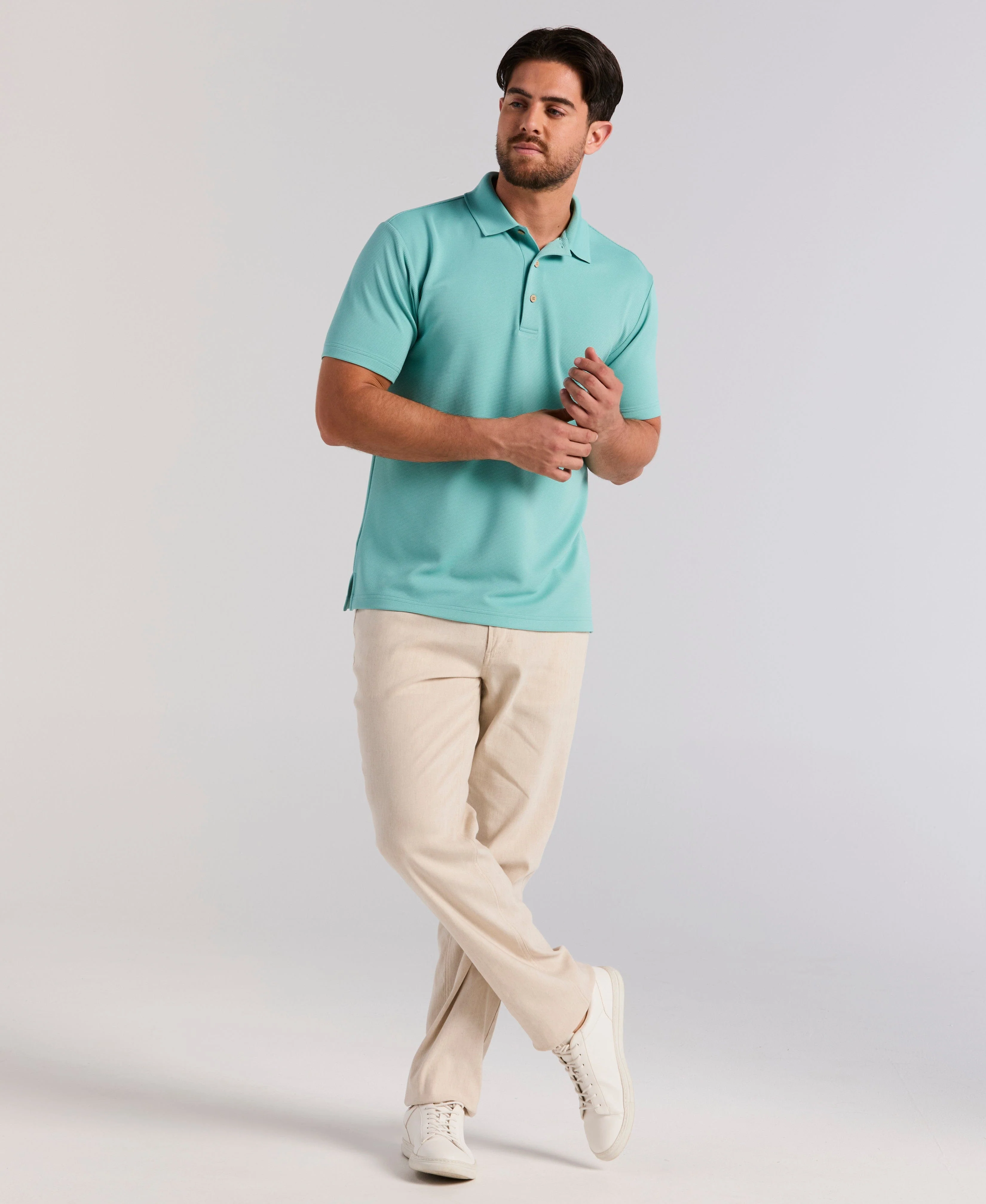 Solid Textured Polo - Image 11