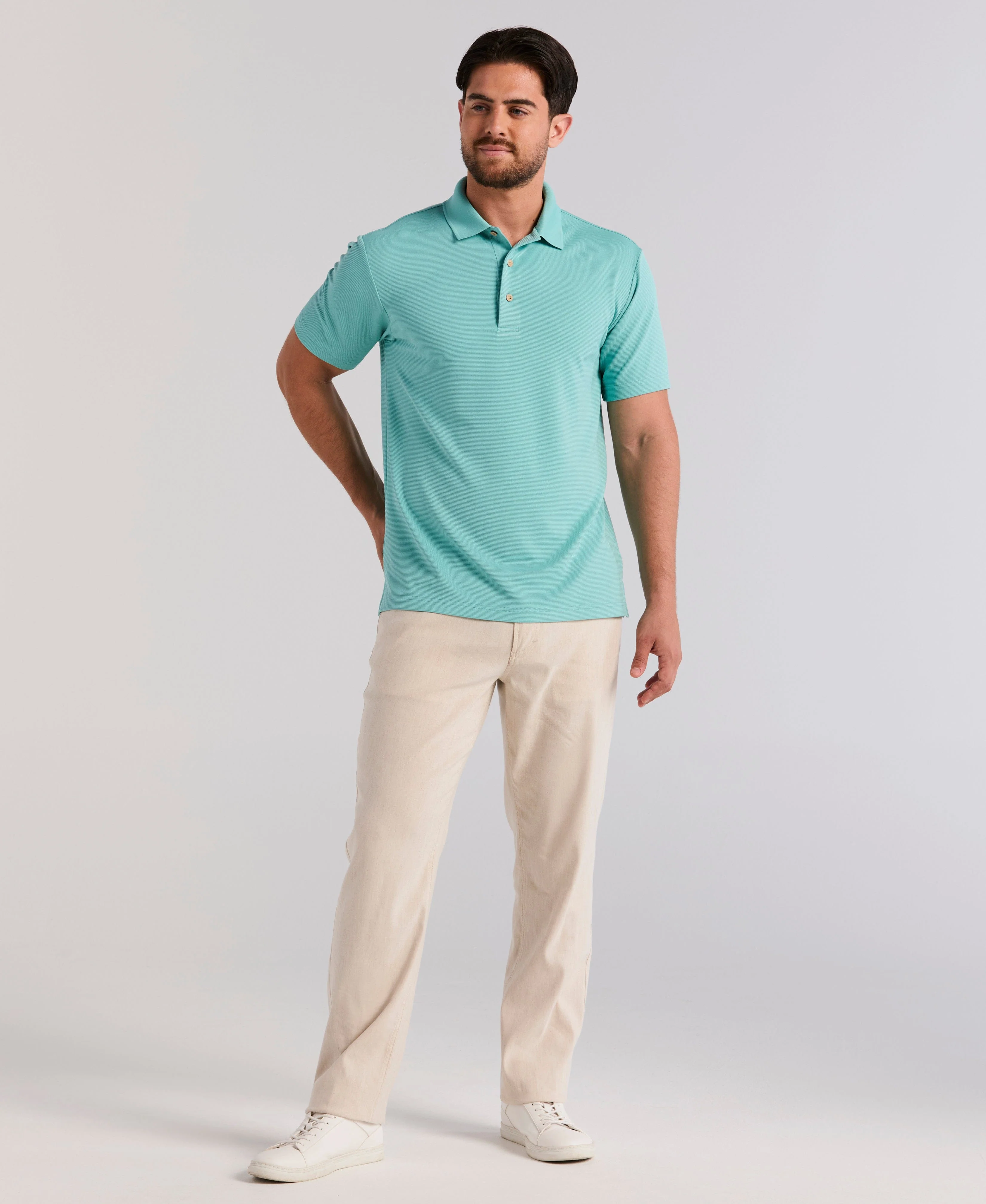 Solid Textured Polo - Image 13