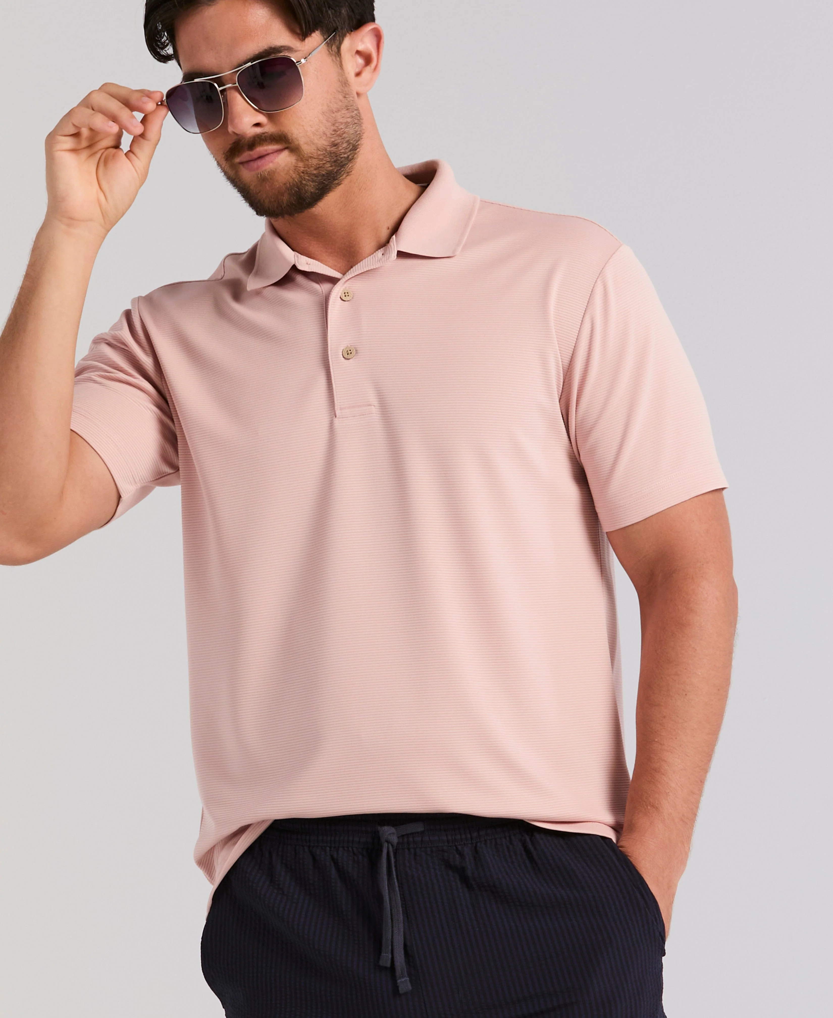 Solid Textured Polo - Image 35