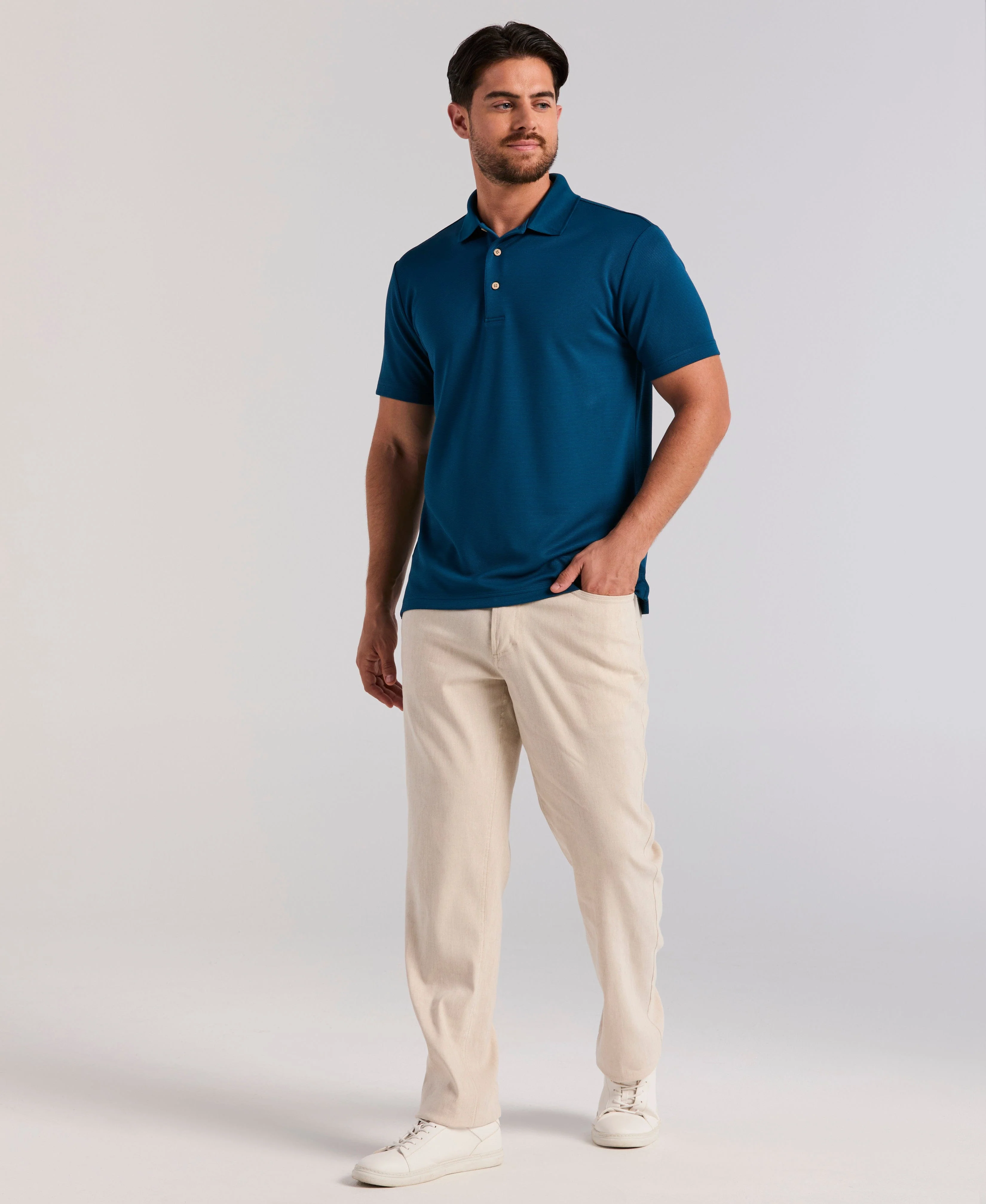 Solid Textured Polo - Image 6