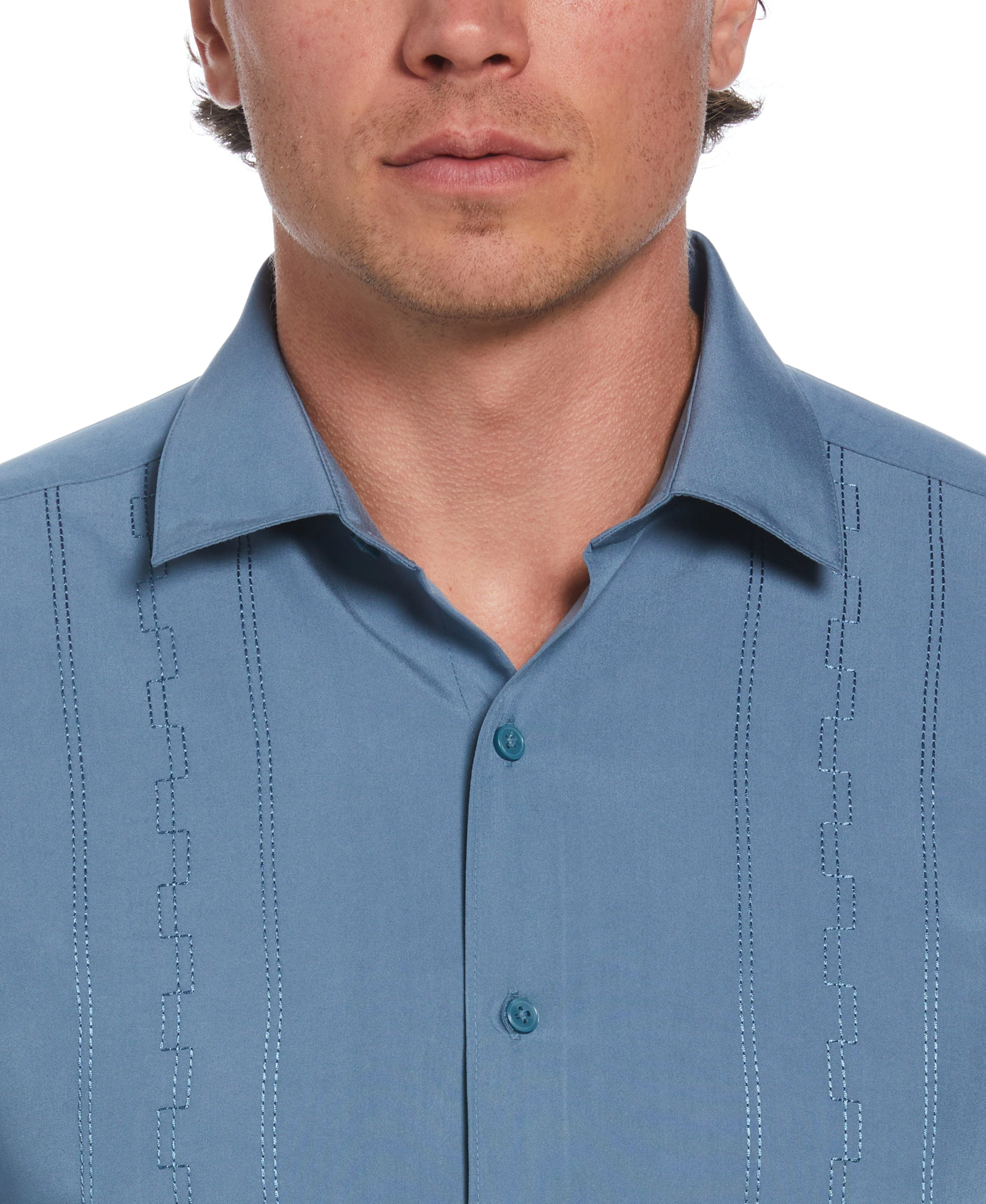 Big & Tall Wide Embroidered Panel Shirt - Image 3